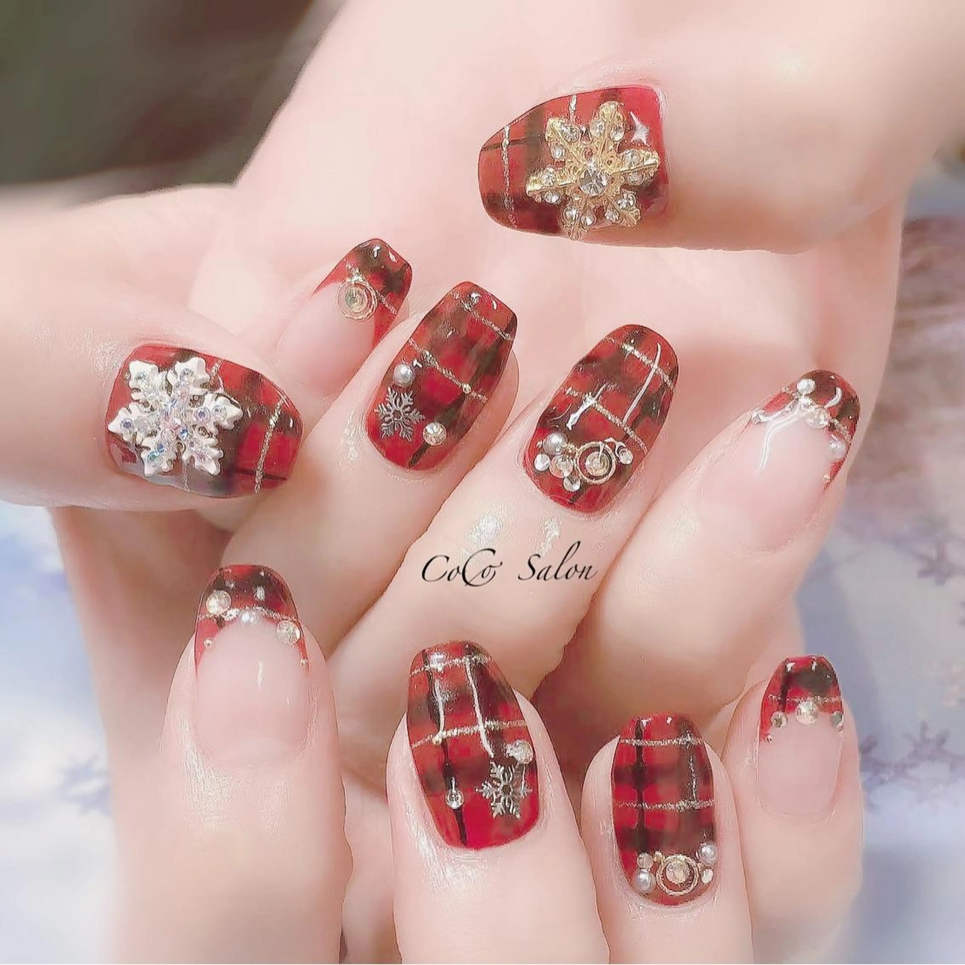 ネイル ボルドー 長さ出し フレンチネイル ジェルネイル オフィスネイル CoCoSalon ネイル/まつ毛予約のネイルデザイン