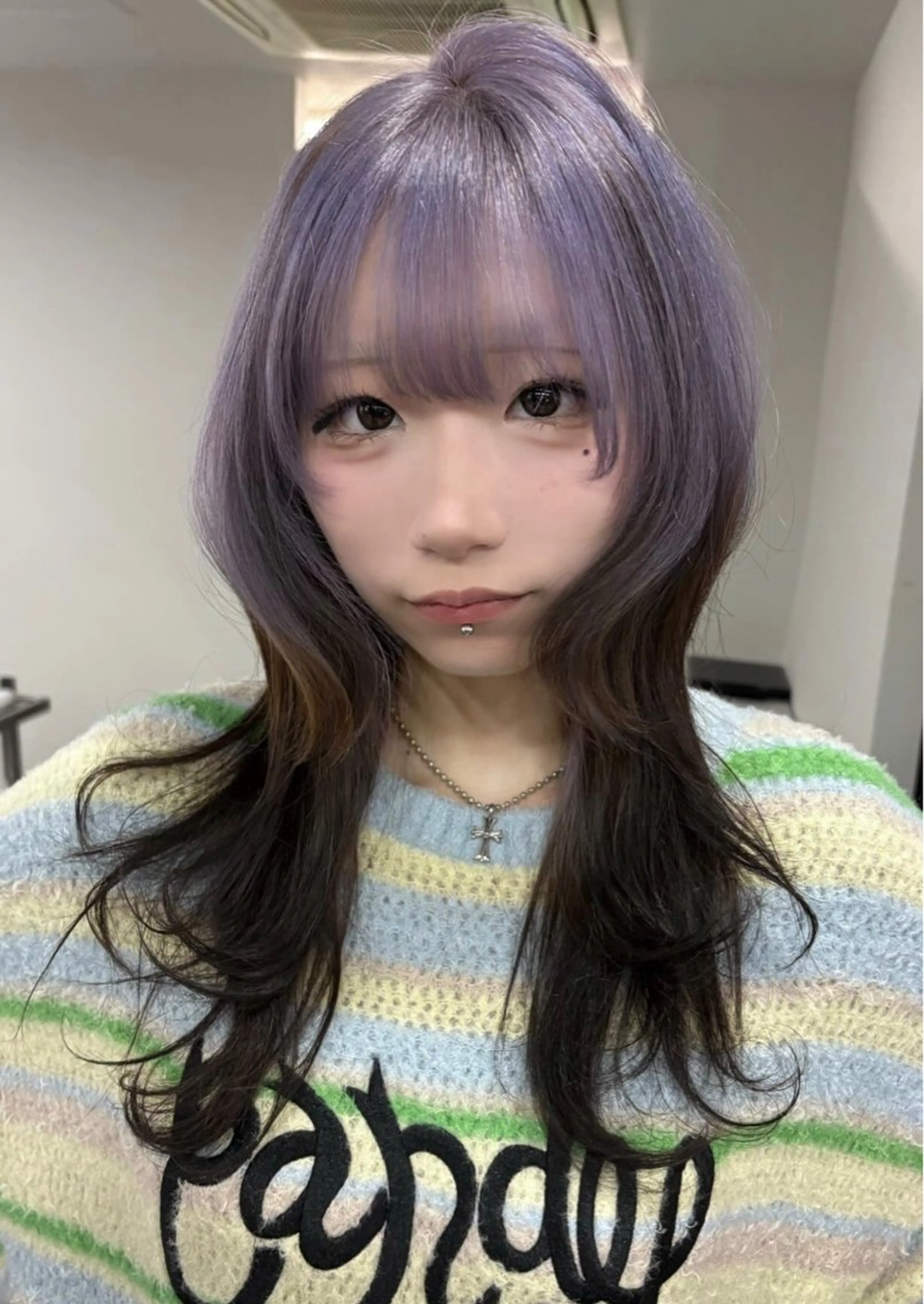 ロング カラー ヘアカラー のん🎀ハイトーン/ レイヤーカット🐳のヘアスタイル