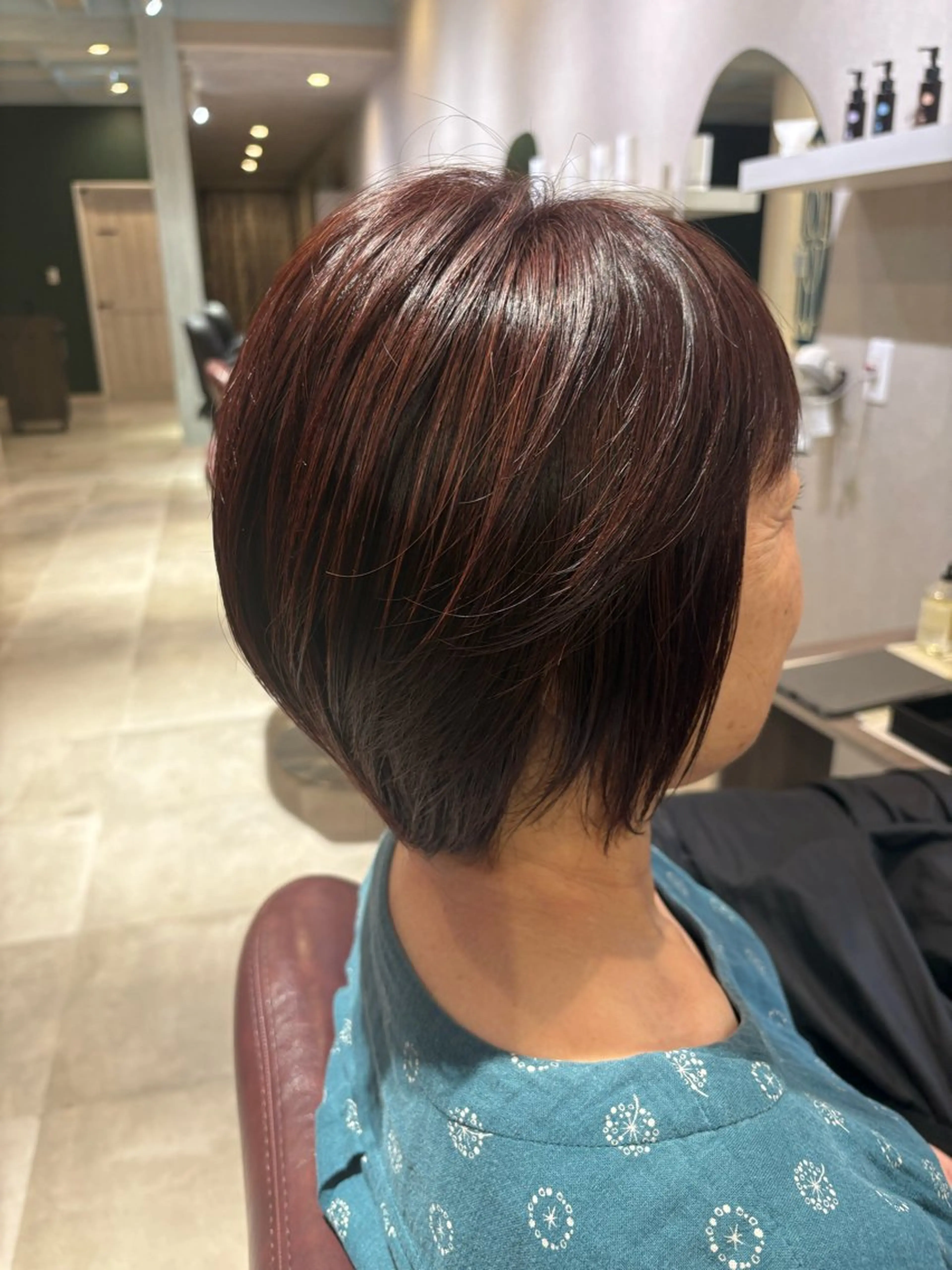 ショート カラー オレンジ オレンジピンク ピンクカラー 君塚幸奈 /Calbariのヘアスタイル