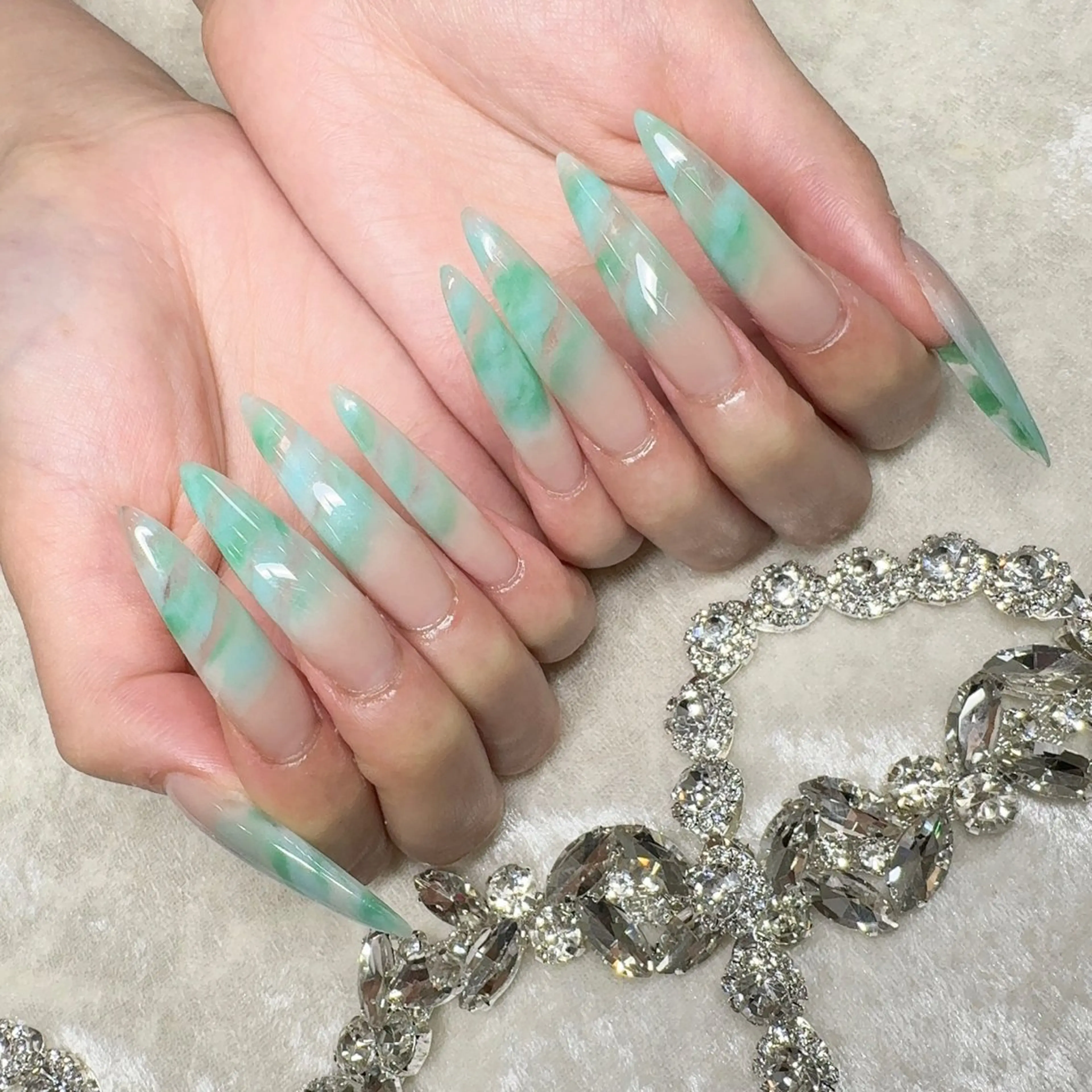 スカルプマーブル💖オフ無【長さ1枚MAXまで】土日祝＋500円の写真