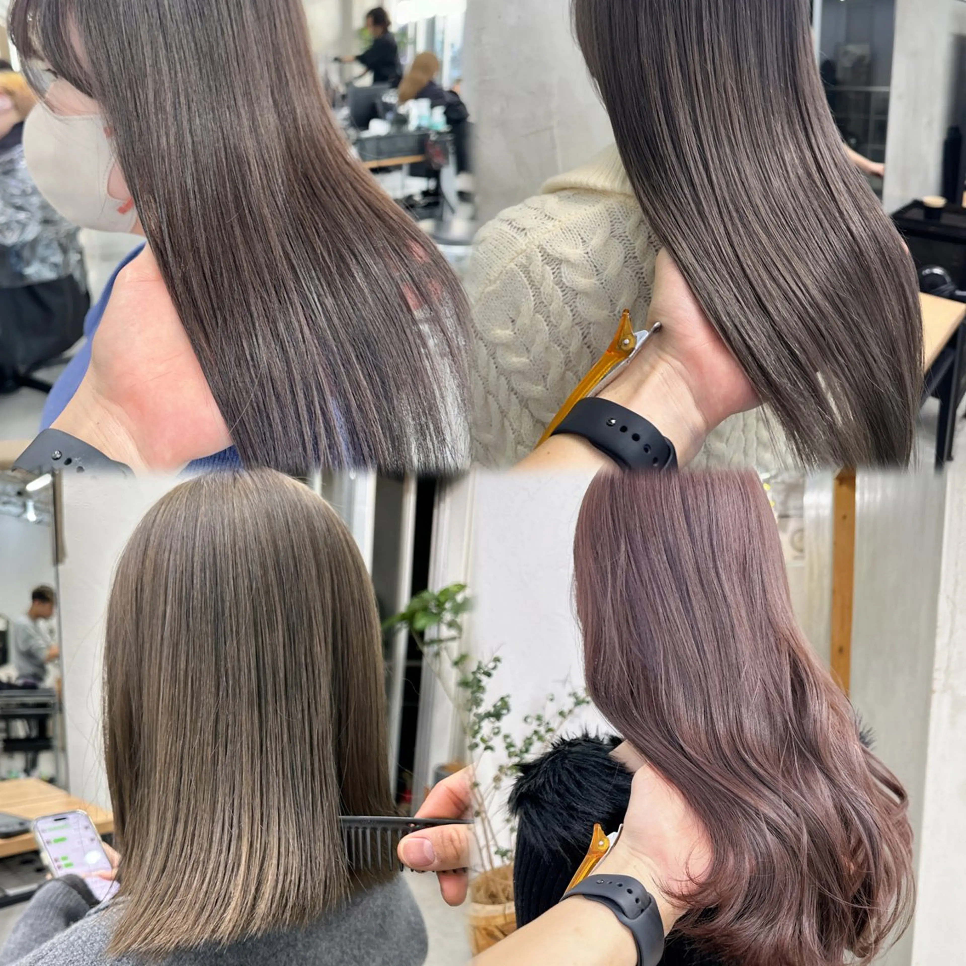 ミディアム カラー カット ヘアカラー トリートメント ブリーチダブルカラー 【koide】のヘアスタイル