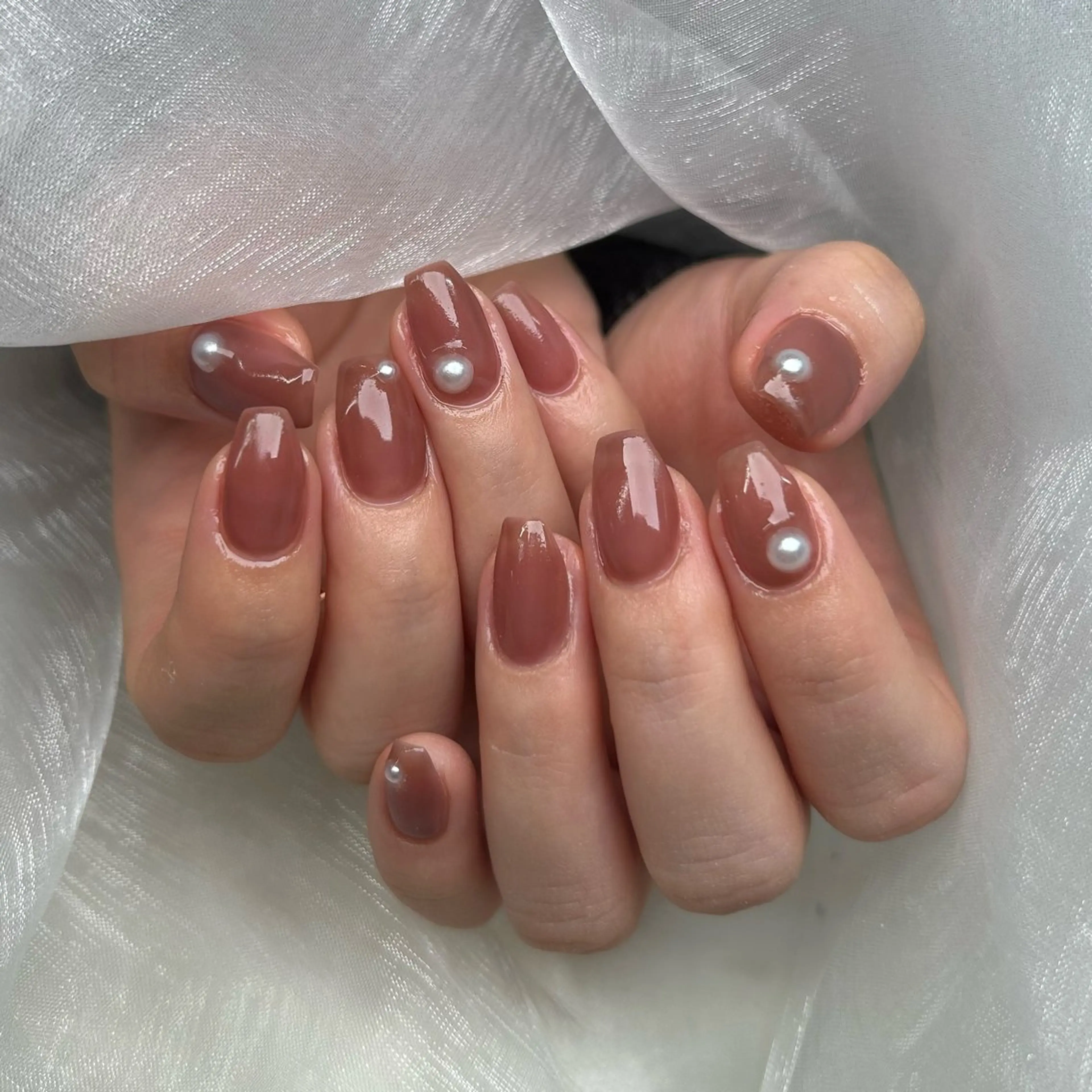 ネイル ピンク ハンドネイル shine'an fuka🌿🫧のネイルデザイン