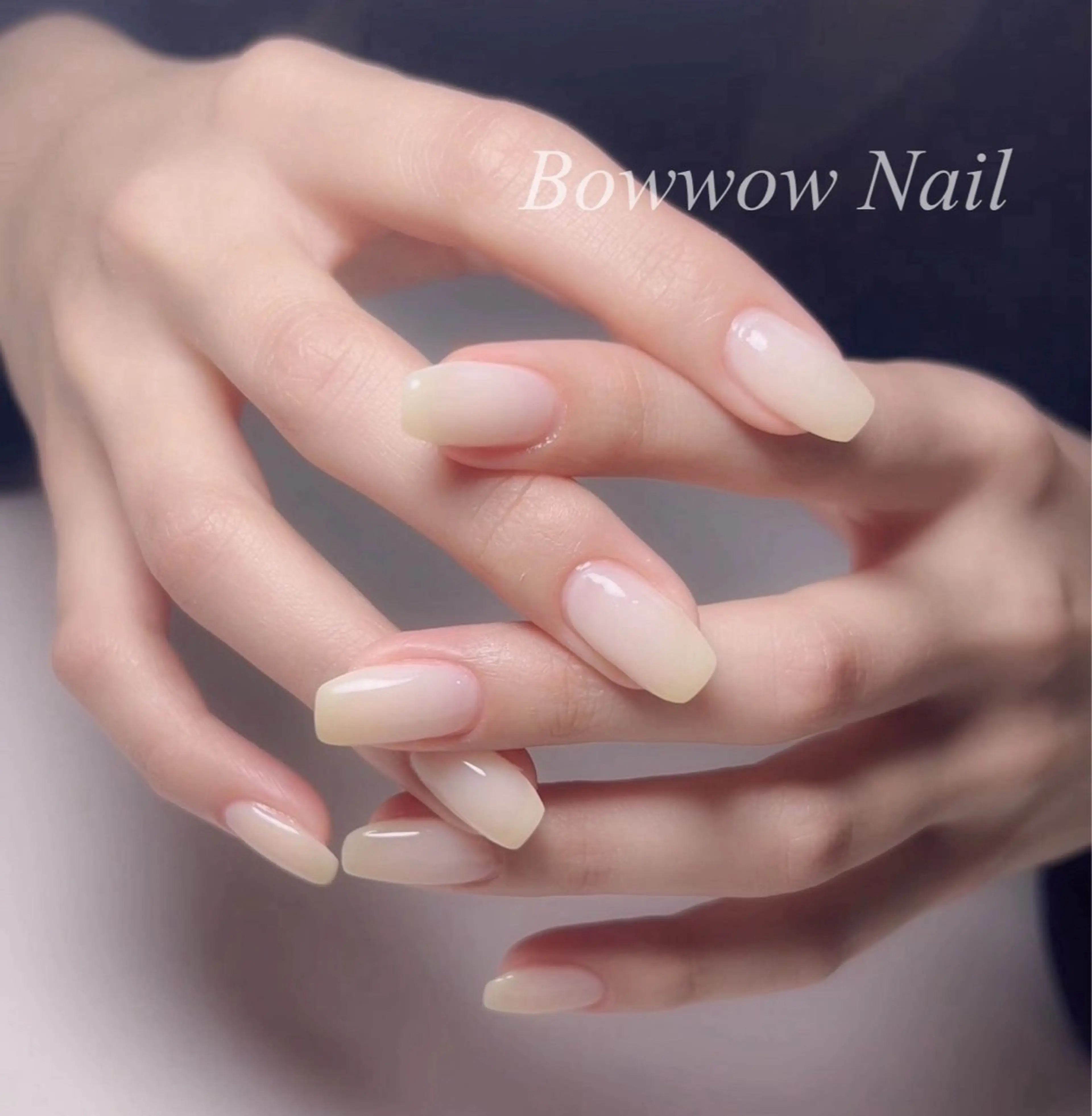 ネイル 長さ出し ワンカラーネイル シンプルネイル 春ネイル Bow wow Nail さや🧸のネイルデザイン