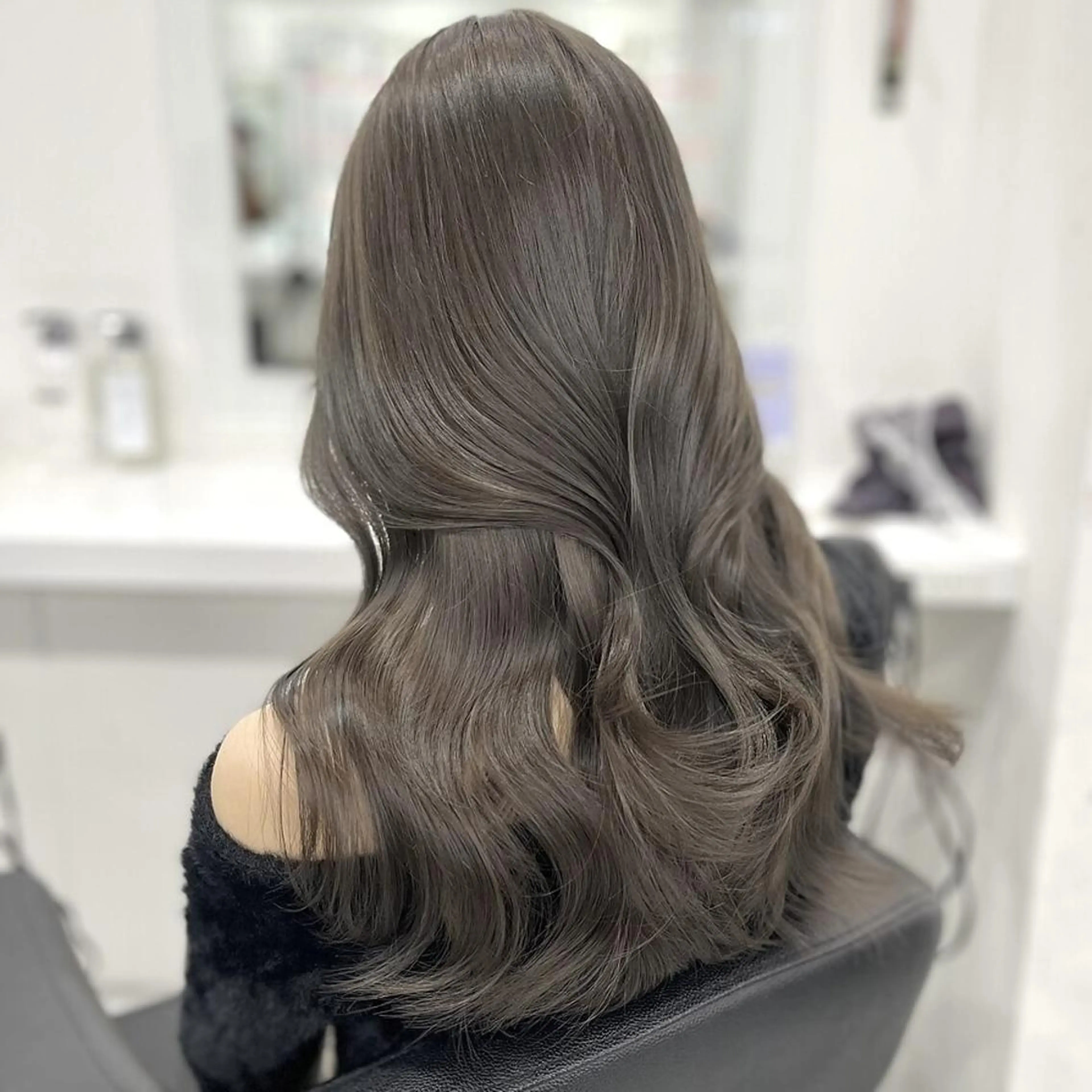 50%off【🫧初カラーに大人気🫧】ブリーチなしダブルカラー➕髪質改善トリートメント➕炭酸泉➕コテ巻き🧴🫧の写真