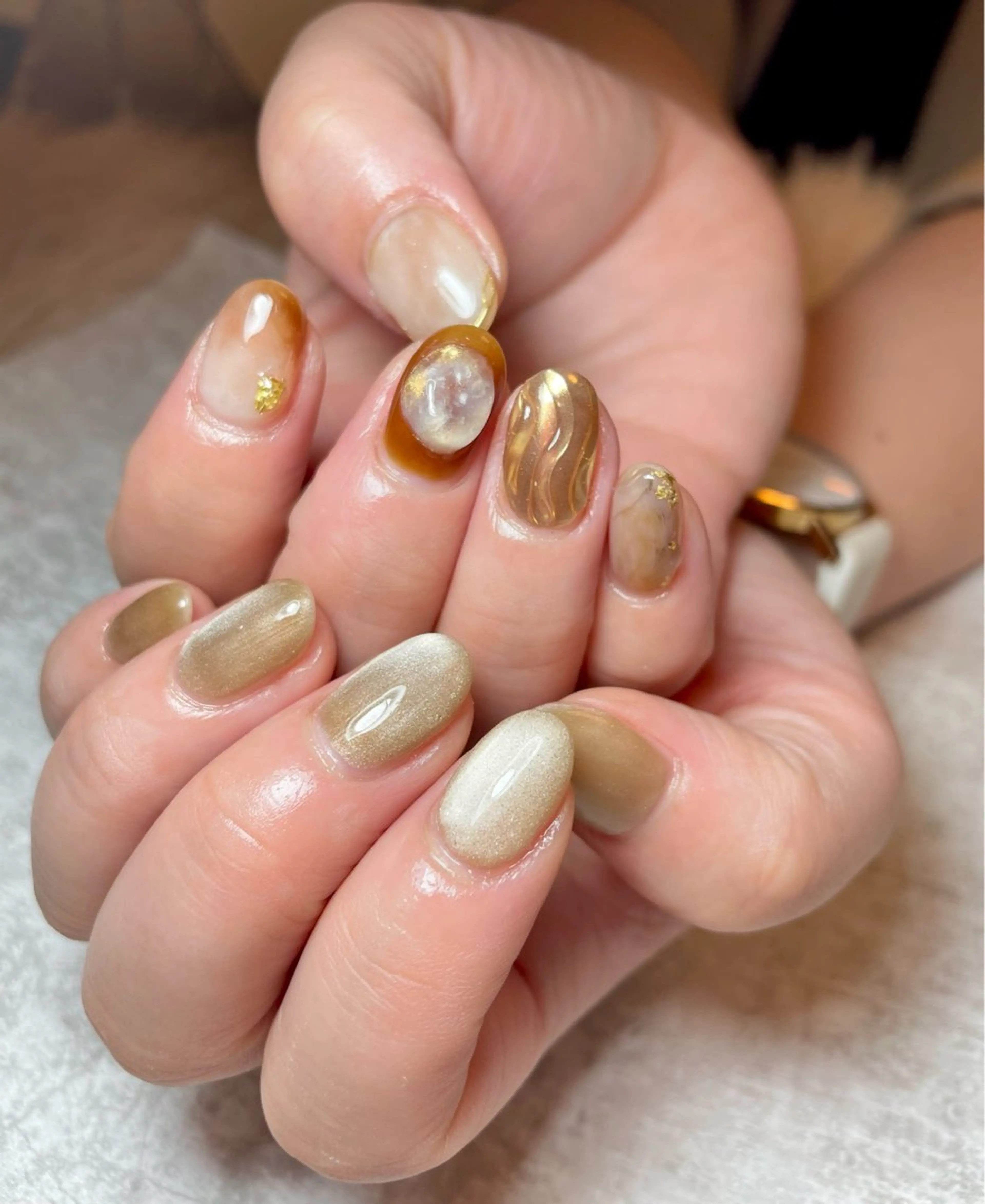 ネイル マグネットネイル 持ち込み ニュアンスネイル BEAUTY GARDEN 【nail salon unseul】所属・nana .のネイルデザイン