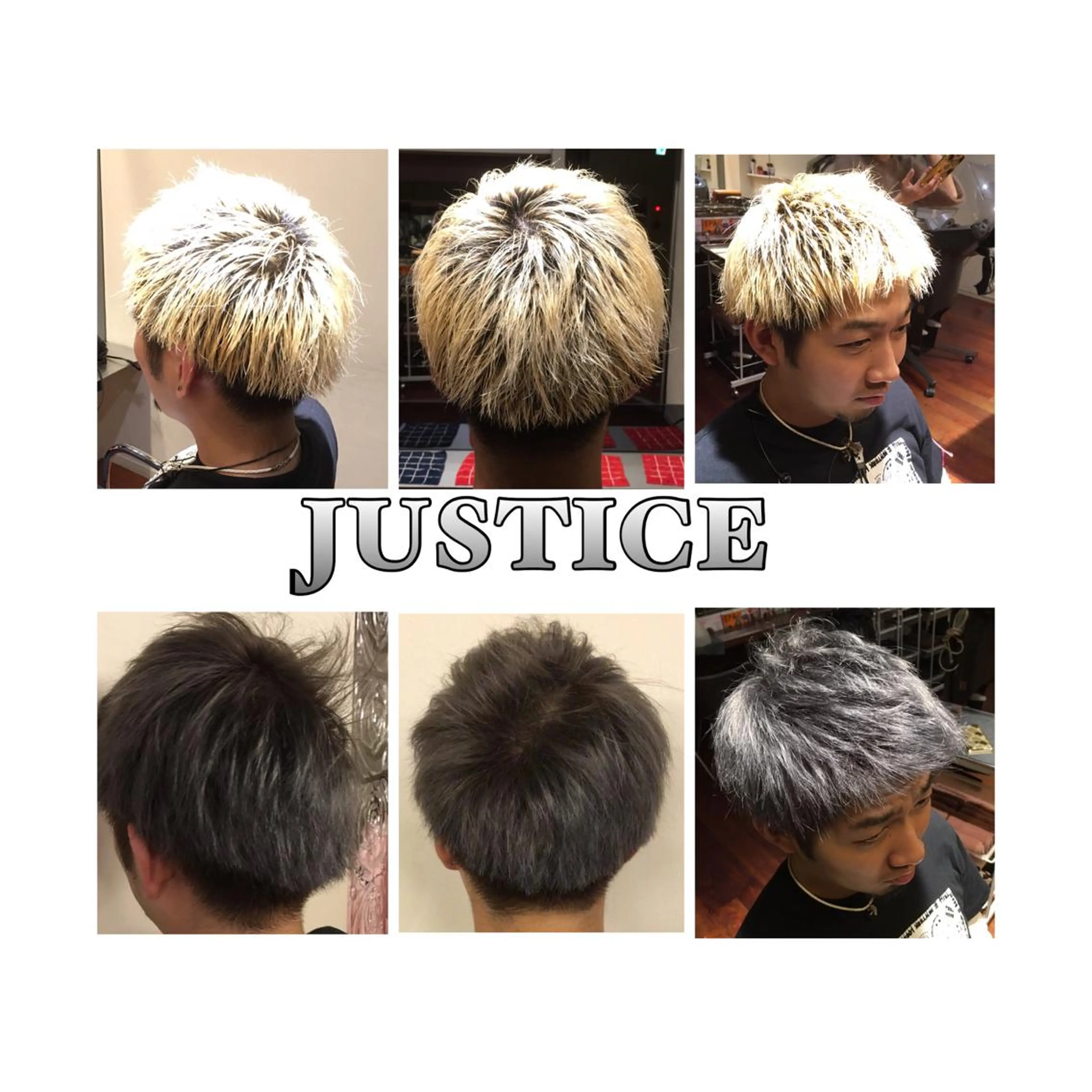 ショート カラー メンズ メンズブリーチ ブリーチ シルバー Lyrae~リラエ~所属・上原 聡良(akira)のヘアスタイル