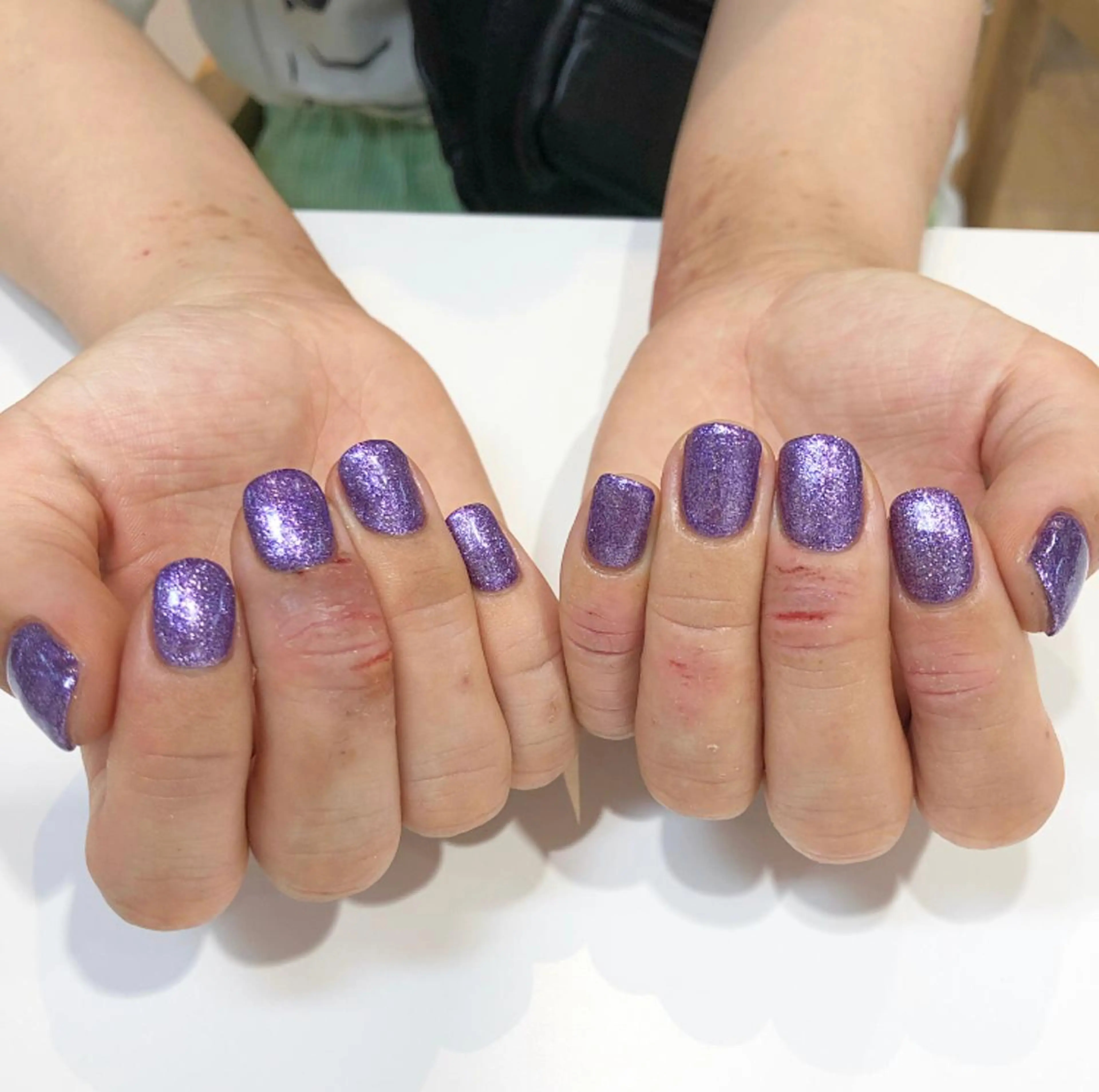ネイル ラメ(グリッター) ワンカラーネイル rina eye&nailのマツエク・マツパデザイン