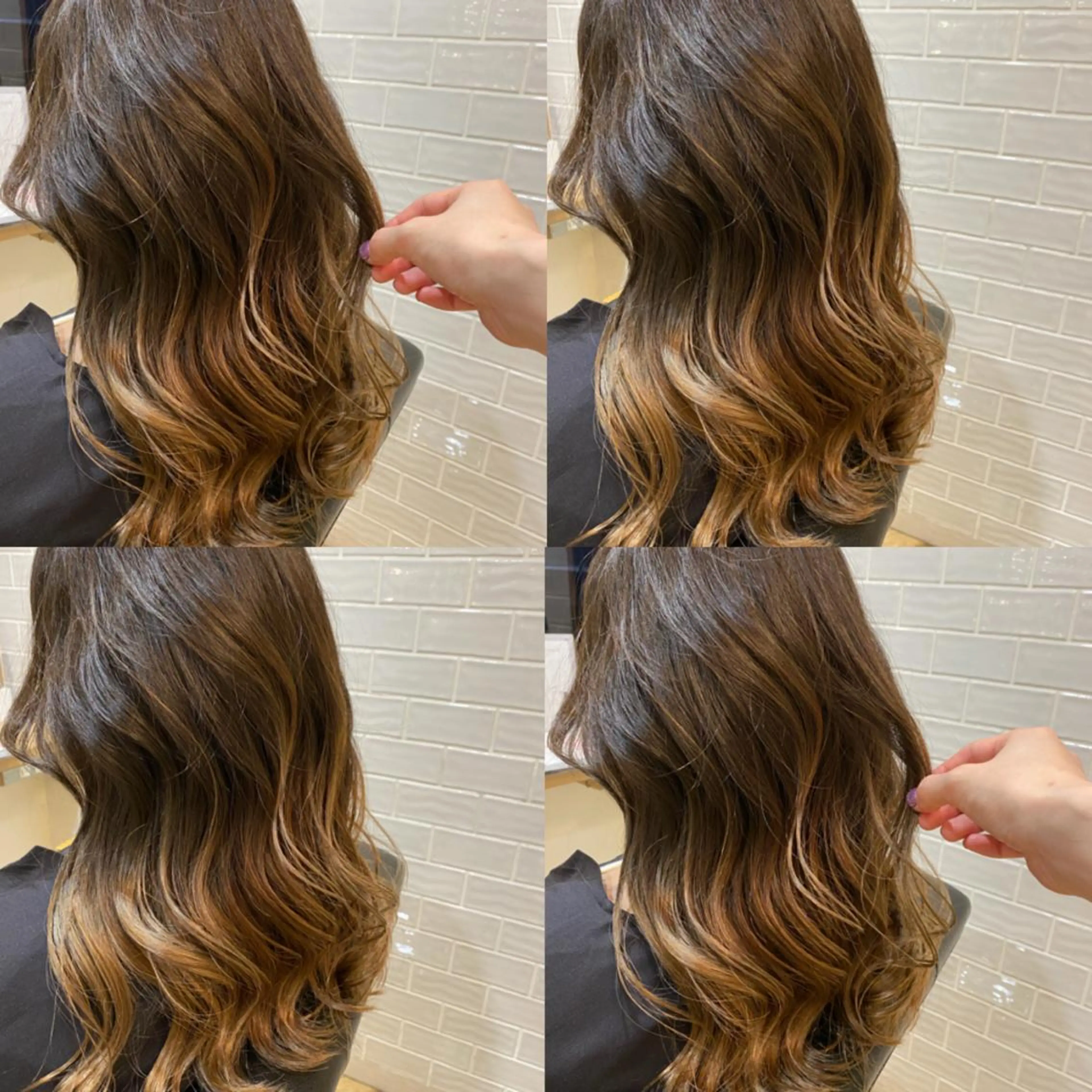 ロング カラー ベージュカラー グラデーションカラー 艶カラー/韓国顔周り 🎀mamiのヘアスタイル