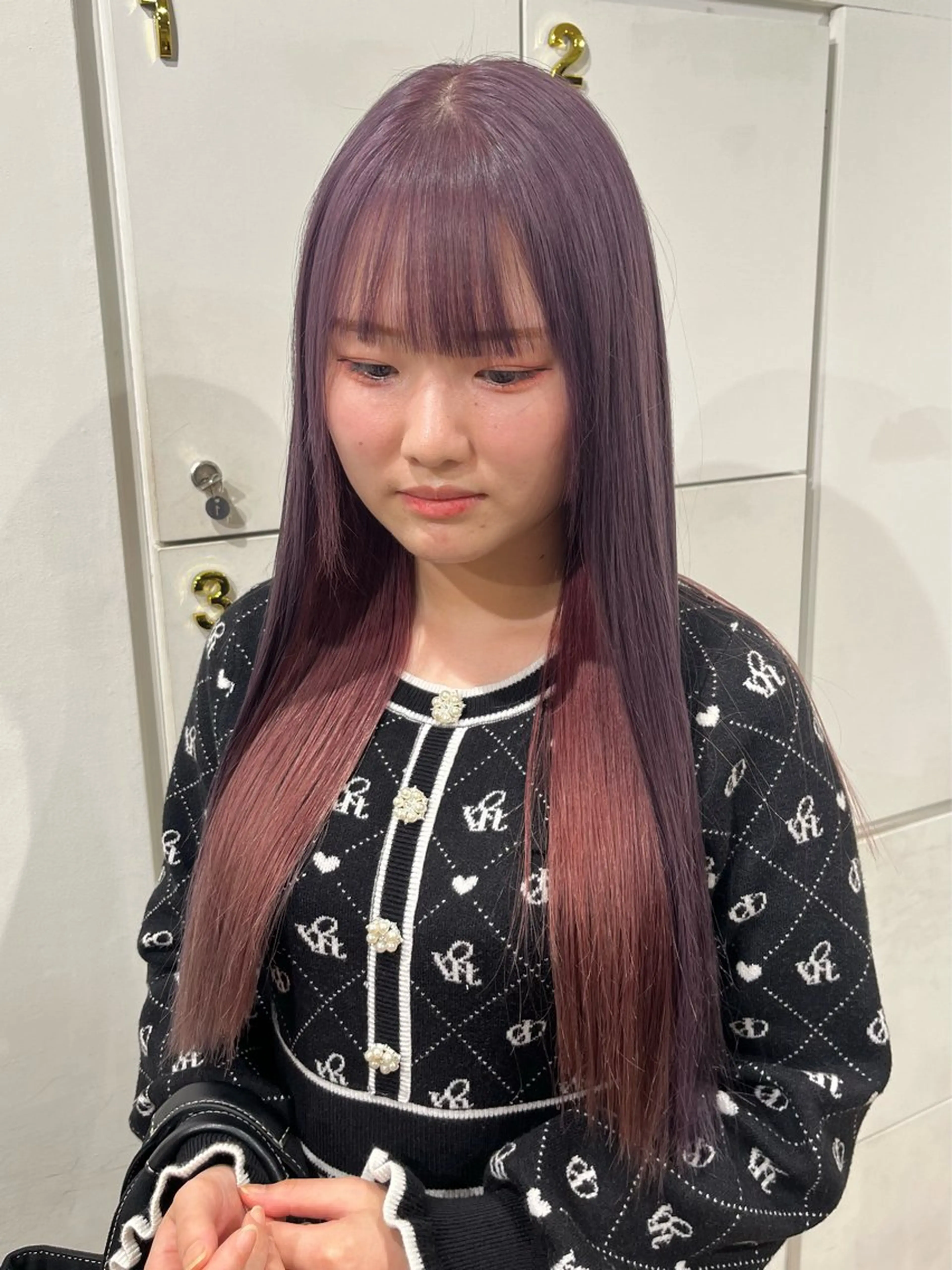 ロング カラー ラベンダーカラー ピンクカラー ピンクラベンダー CHAINON所属・🤎HAZUKI🤎 ハイトーン✨のヘアスタイル