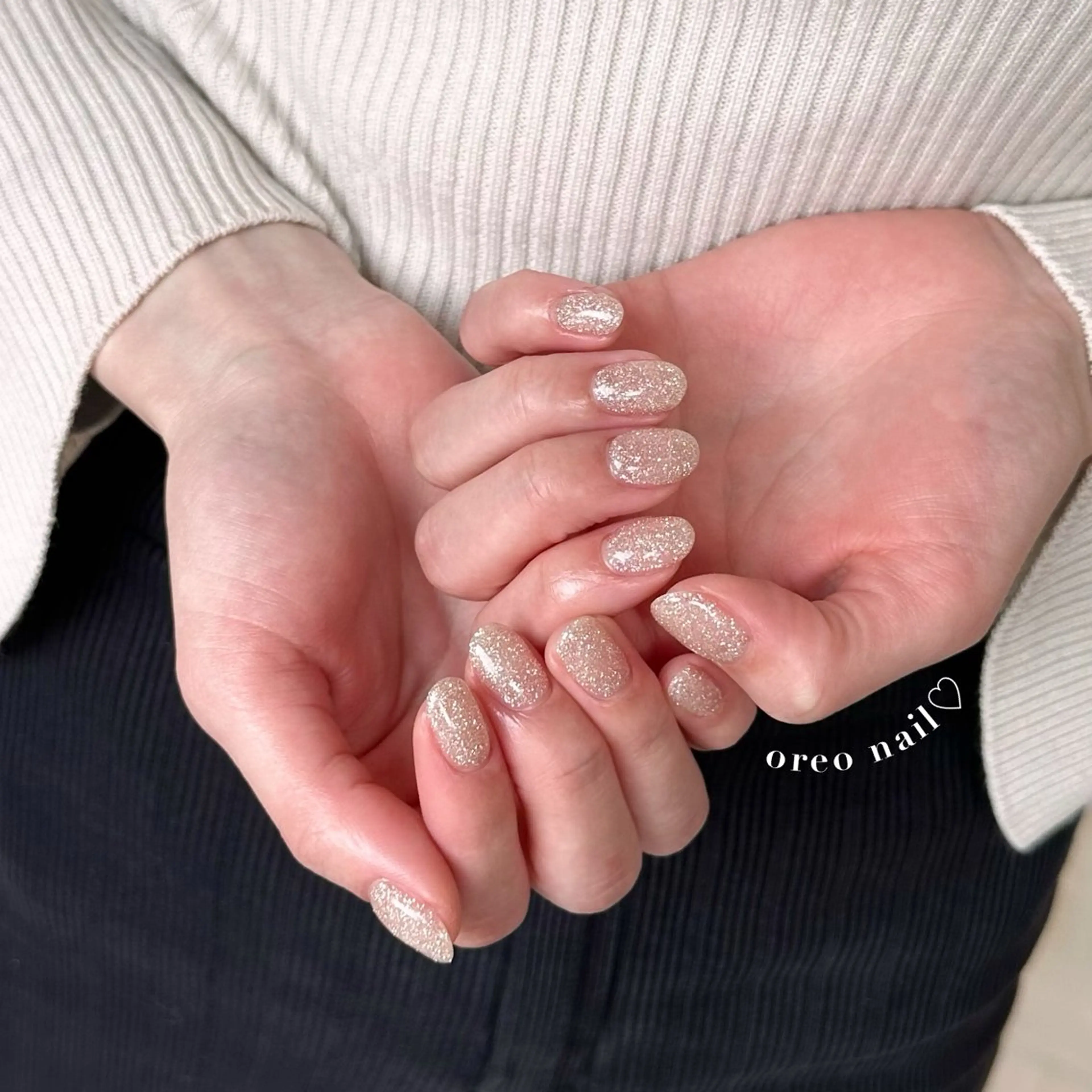 ネイル フラッシュネイル キラキラネイル ワンカラーネイル ワンホンネイル oreo salon miyu 池袋のネイルデザイン