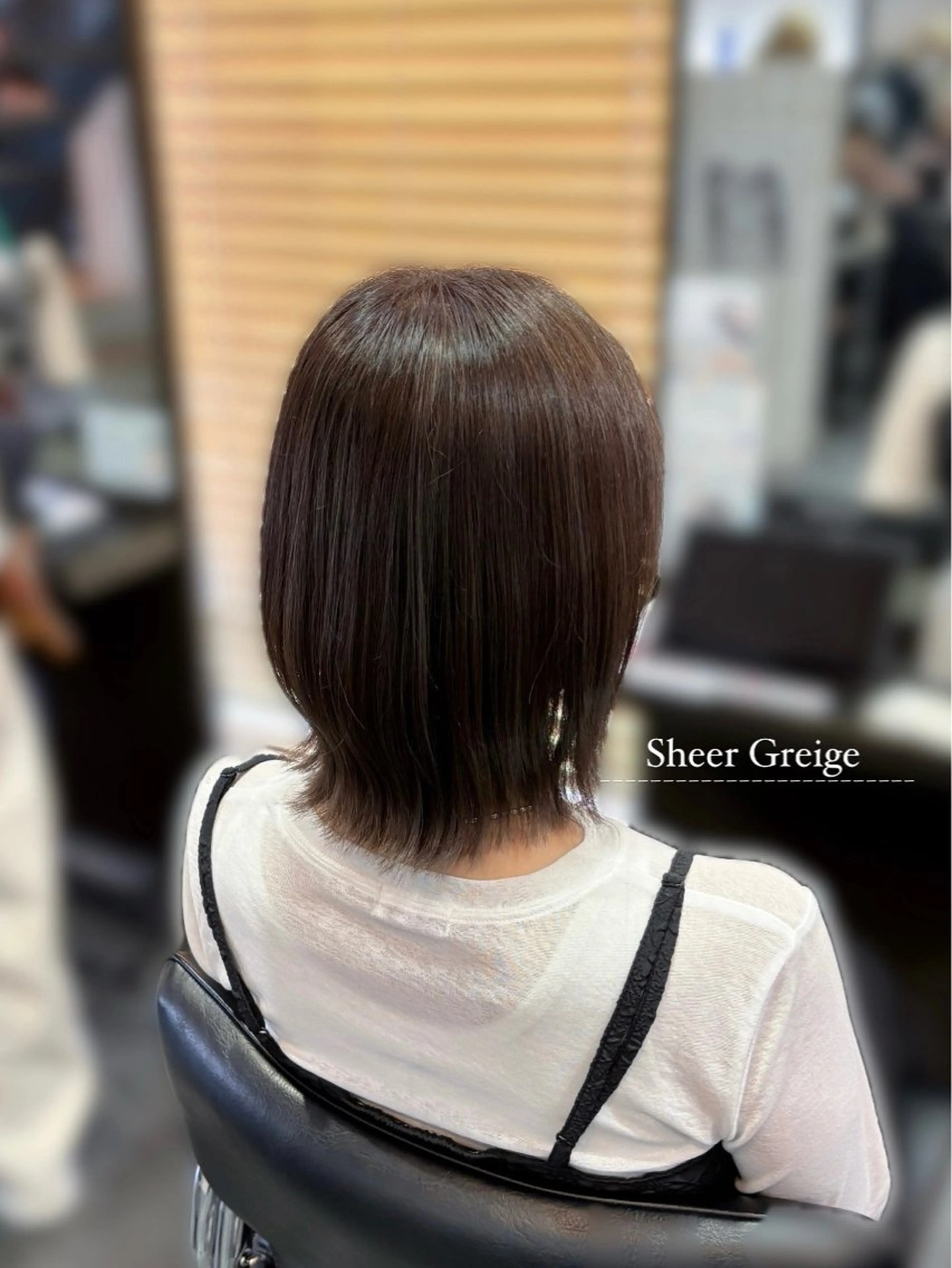 ミディアム カラー 石田 亜弥のヘアスタイル