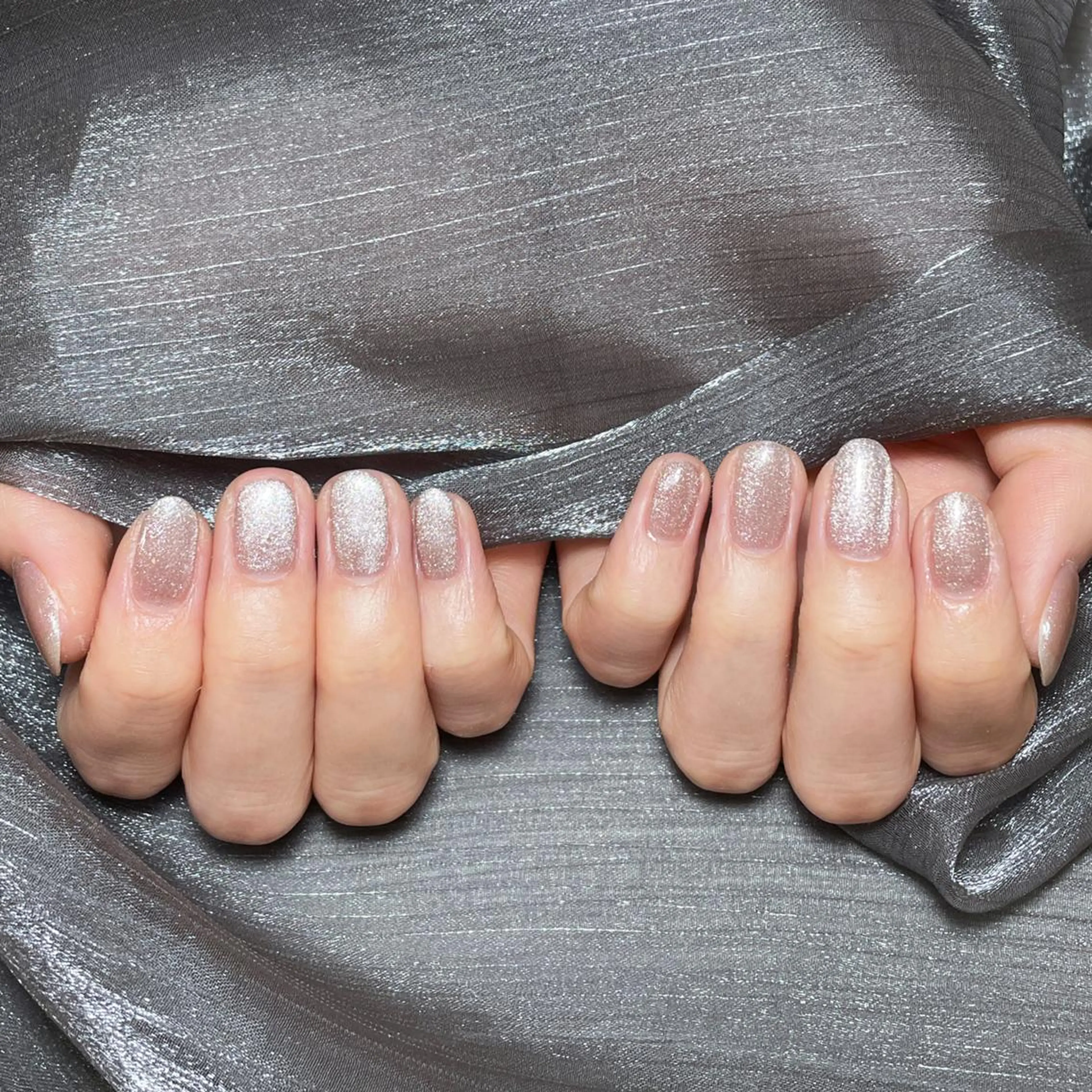 ネイル アートネイル オーロラネイル ガーリー キラキラネイル 韓国ネイル ハンドネイル DIAMOND NailStudioのネイルデザイン