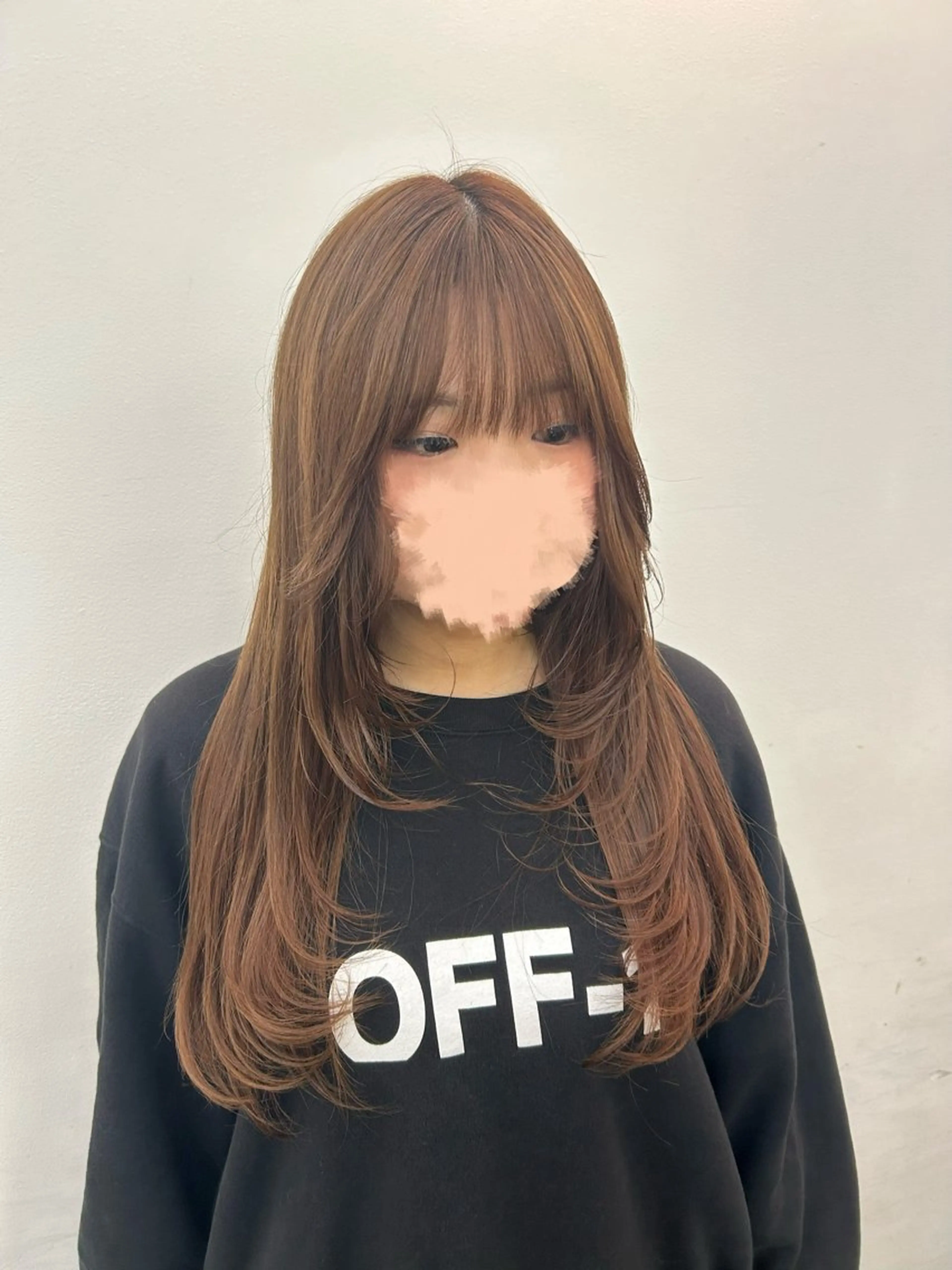 ロング 韓国風ヘア レイヤーカット ロング カット ガーリー×韓国🎀 ⟡.·天野結良⟡.·のヘアスタイル