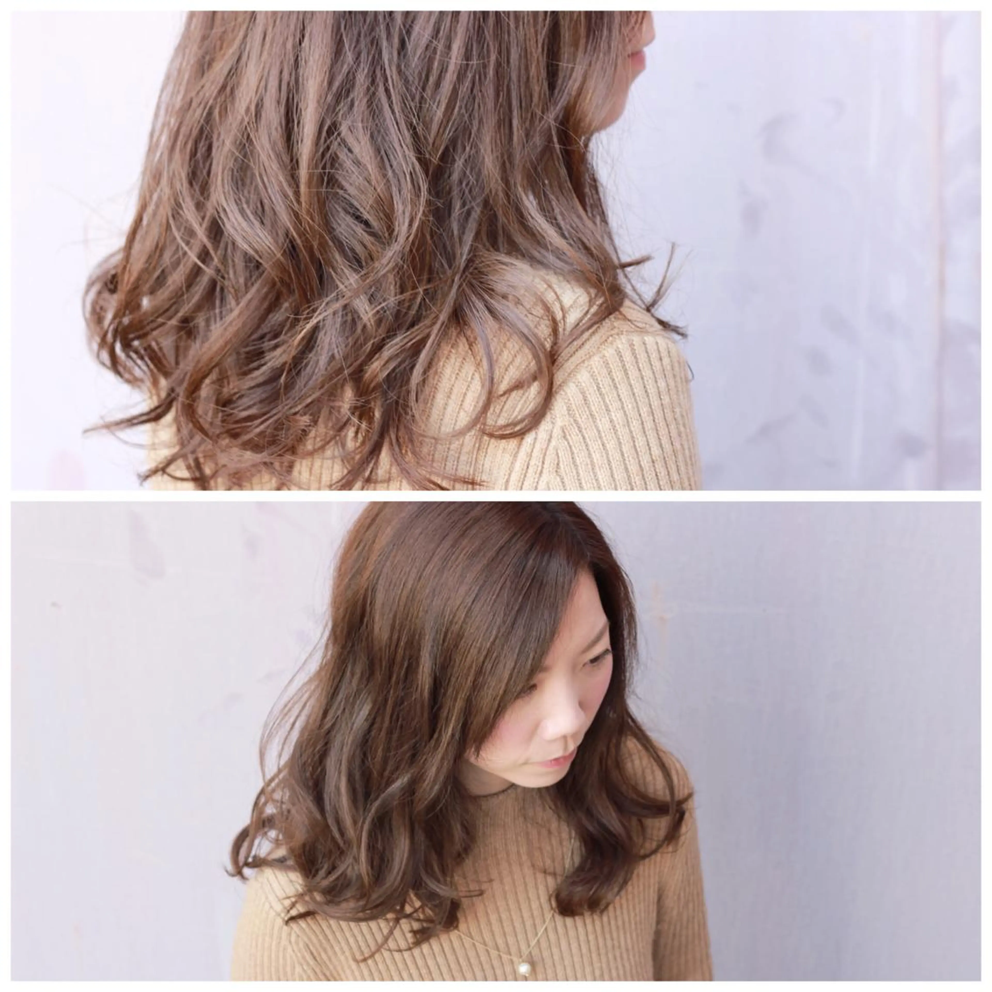 ロング カラー グレージュ Viage （ビアージュ）のヘアスタイル