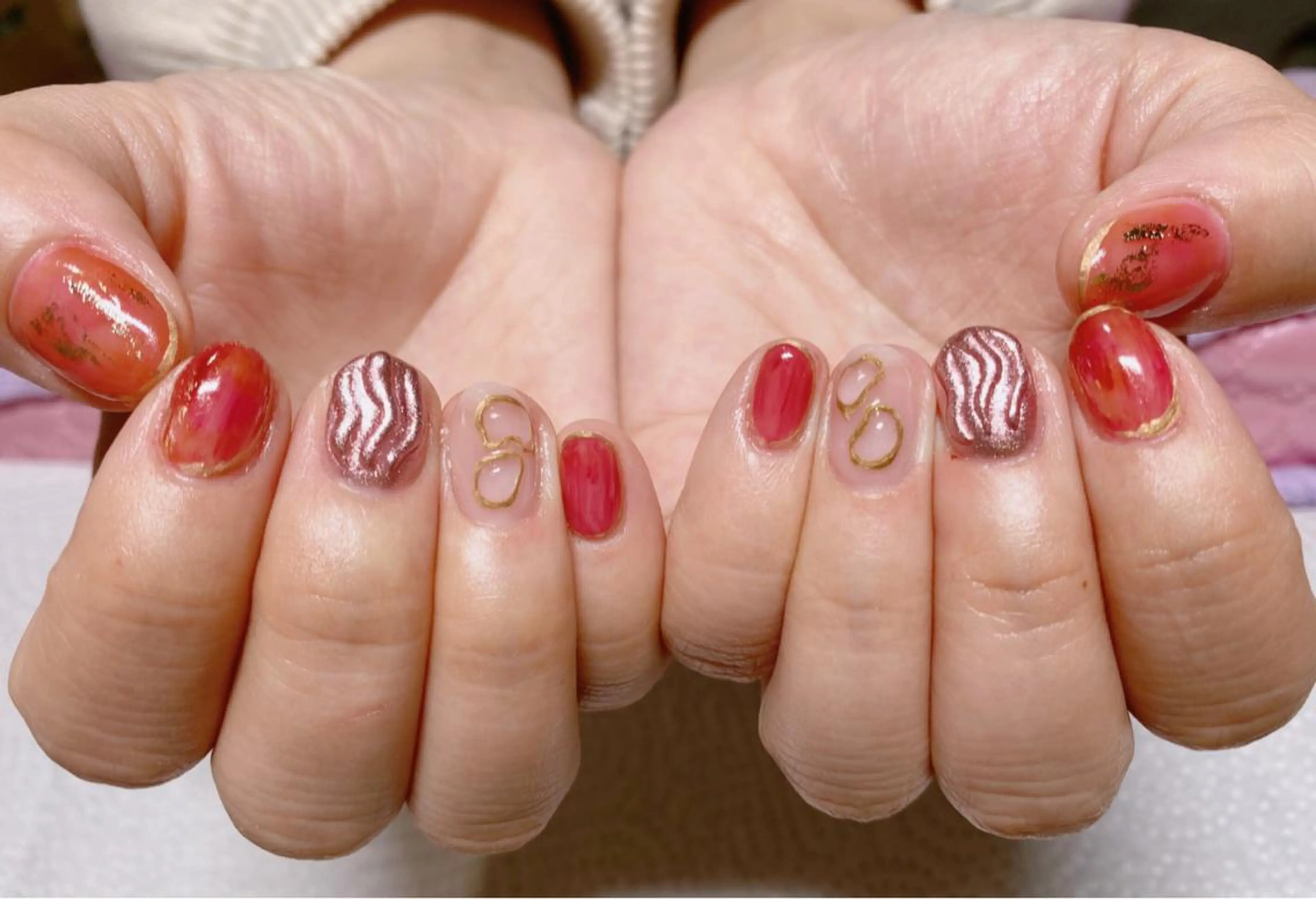 ネイル ミラーネイル ニュアンスネイル ピンク ハンドネイル ハンドケア u sのネイルデザイン