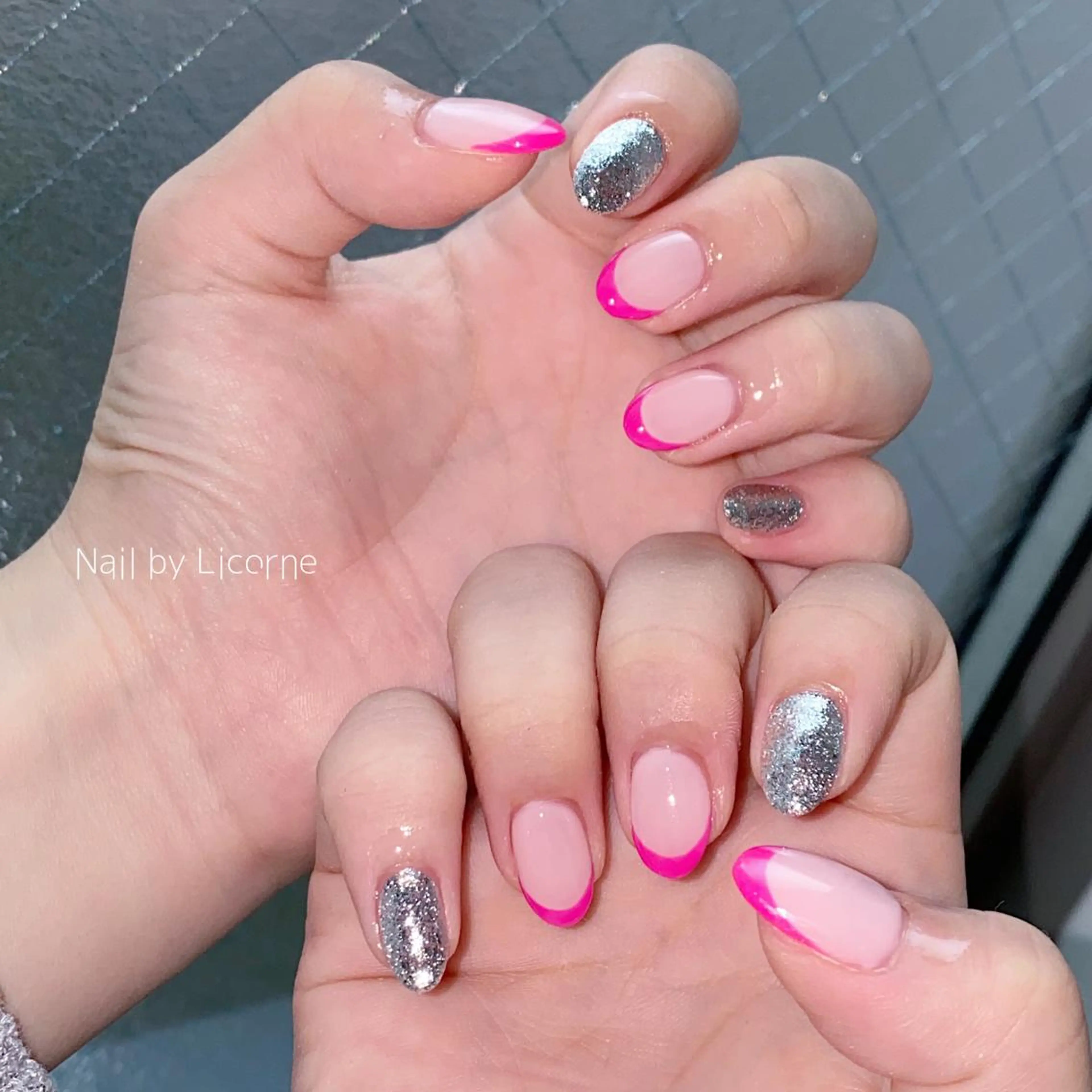 ネイル アートネイル オーロラネイル フレンチネイル 氷ネイル・うるうるネイル マグネットネイル ハンドネイル Nail by Licorneのネイルデザイン