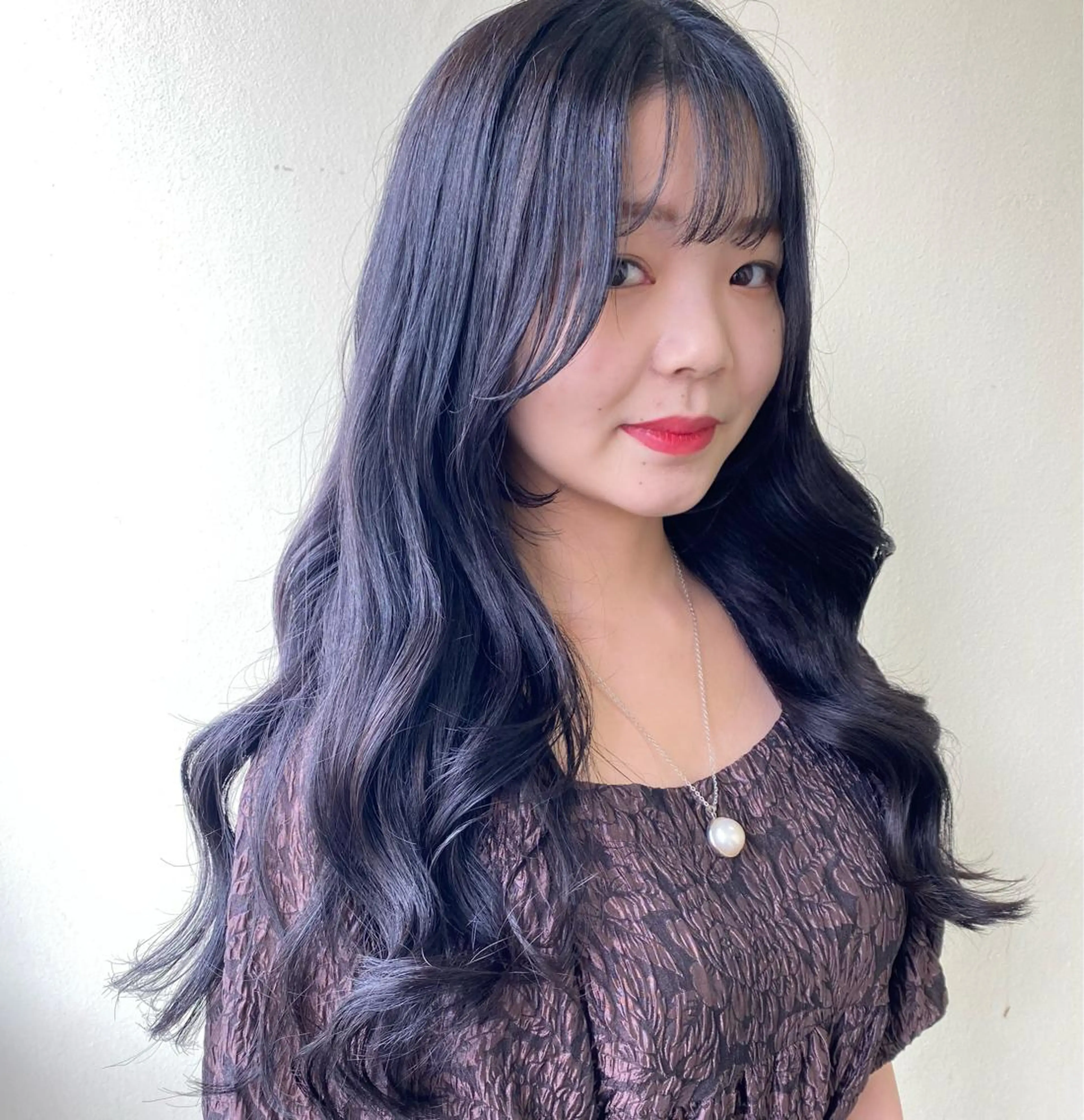 ロング ヨシンモリ カット ヘアカラー 韓国ヘア🇰🇷 SAYAのヘアスタイル