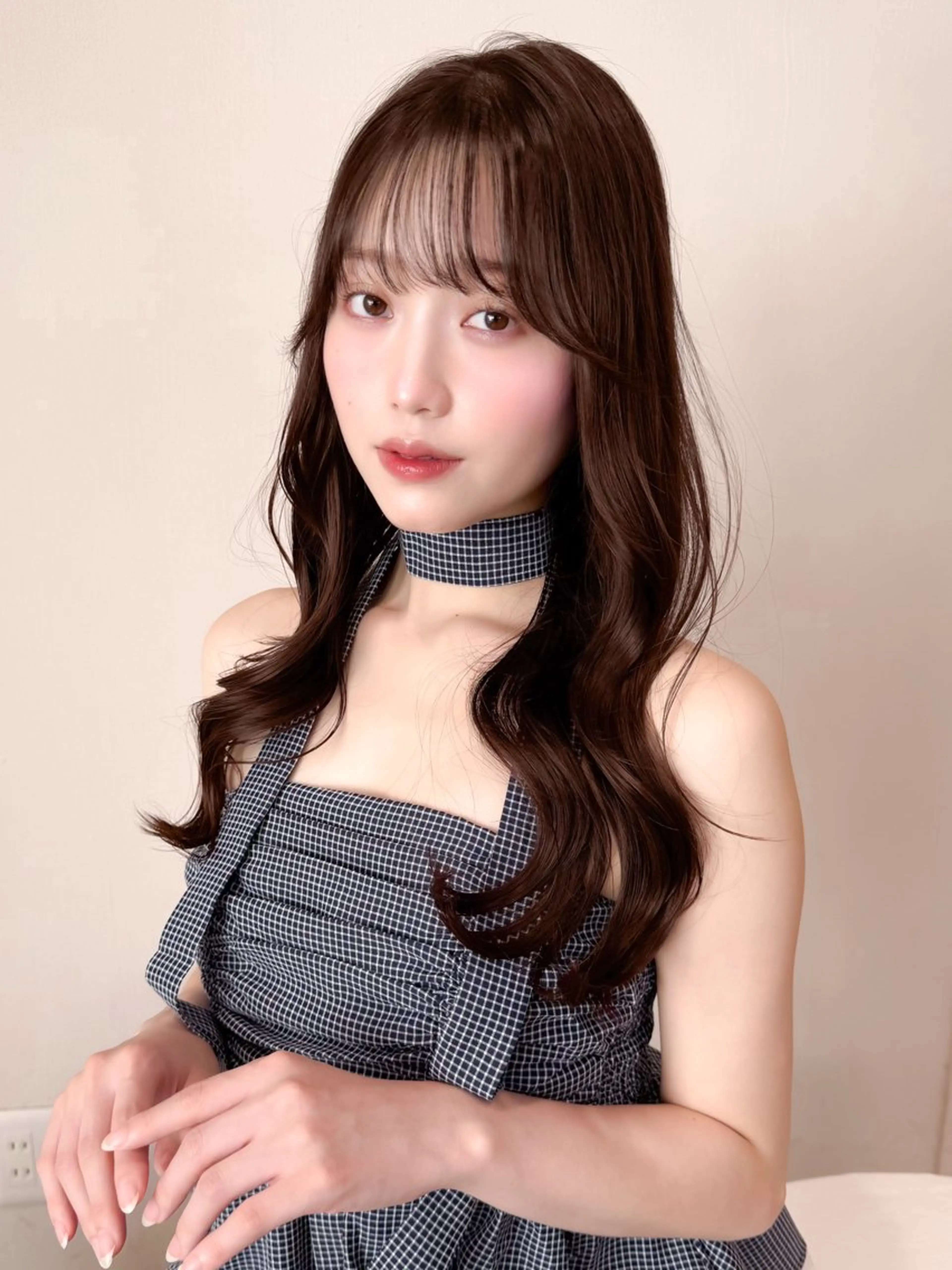 ミディアム カラー ミディアム/顔周り/ ベージュ🌼mayuのヘアスタイル