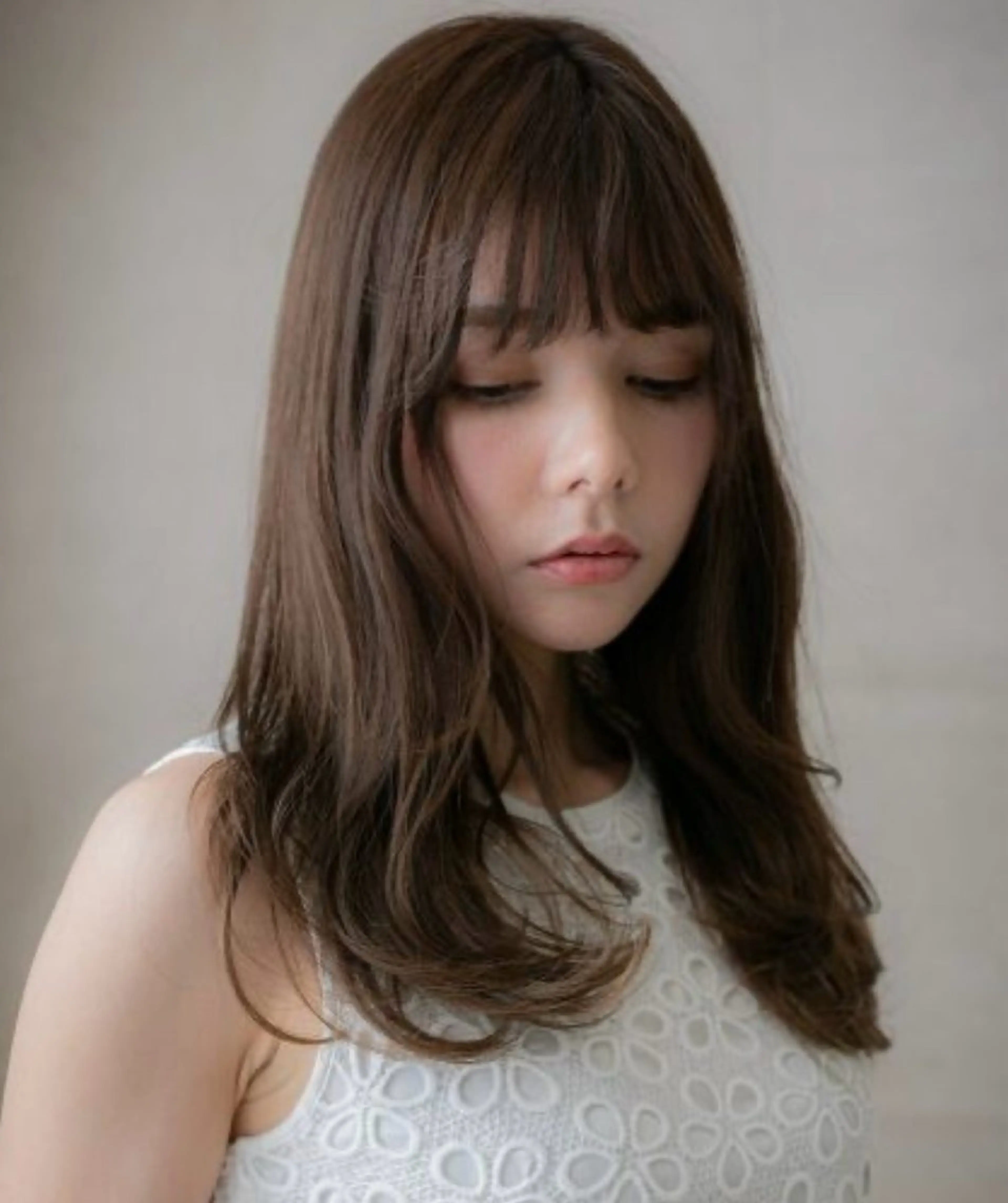 ロング パーマ カット パーマ 艶髪カラー🤍ྀི 強矢　美紗希🩷ྀིのヘアスタイル