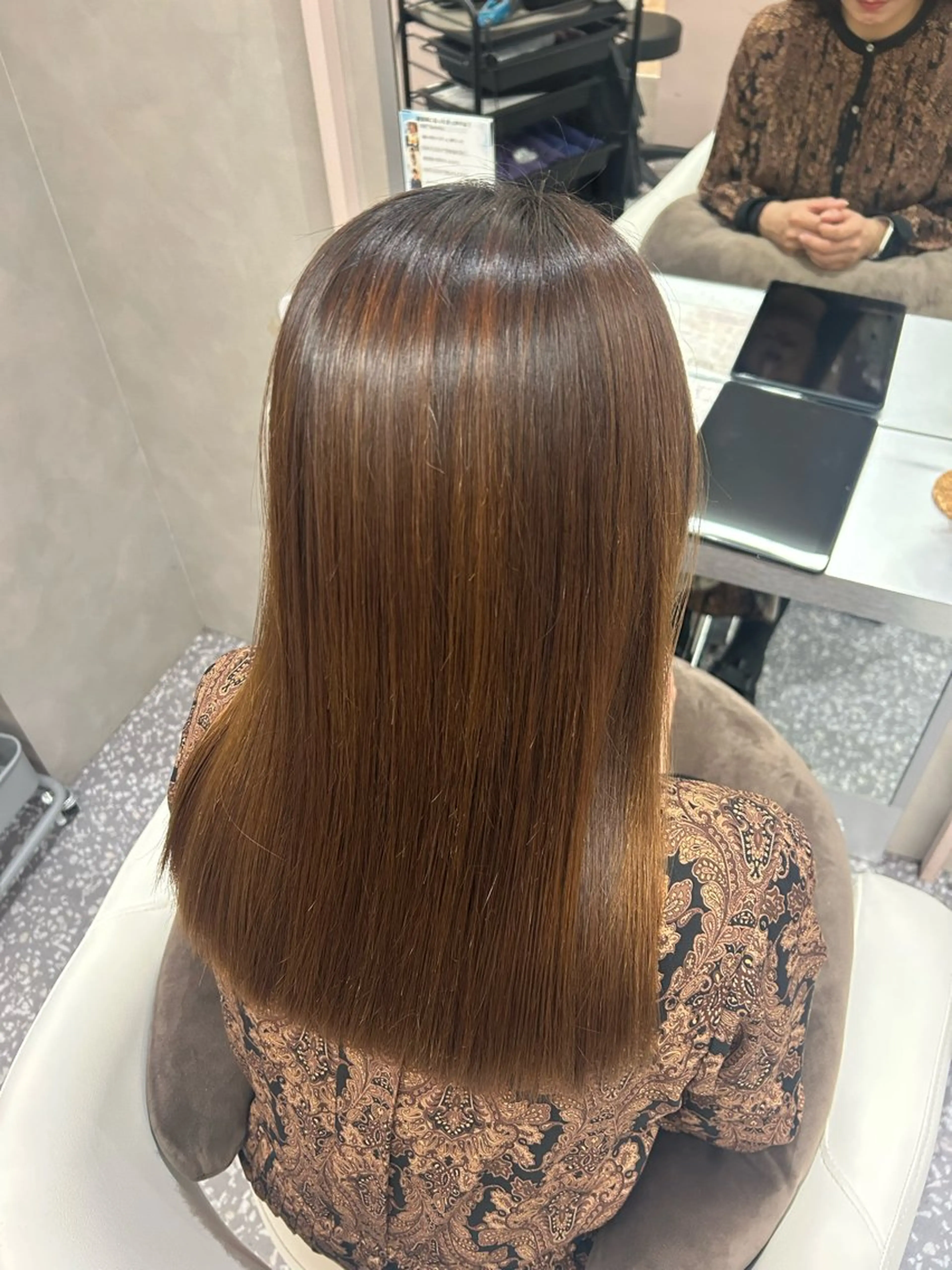 セミロング セミロングパーマ 縮毛矯正 山田 来留未のヘアスタイル