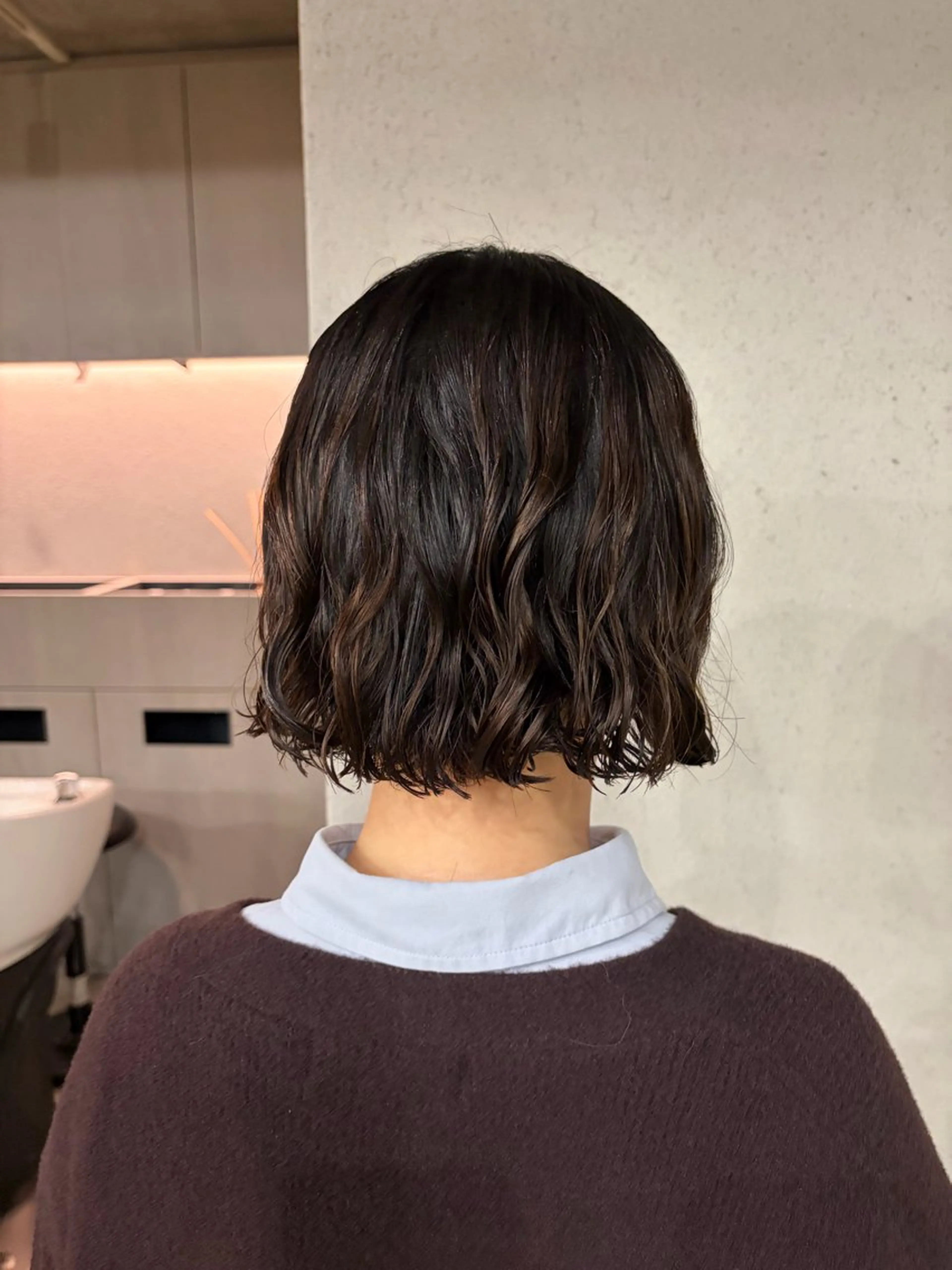 ミディアム パーマ パーマ ボブ/ミディアム/表 参道パーマ/aobaのヘアスタイル