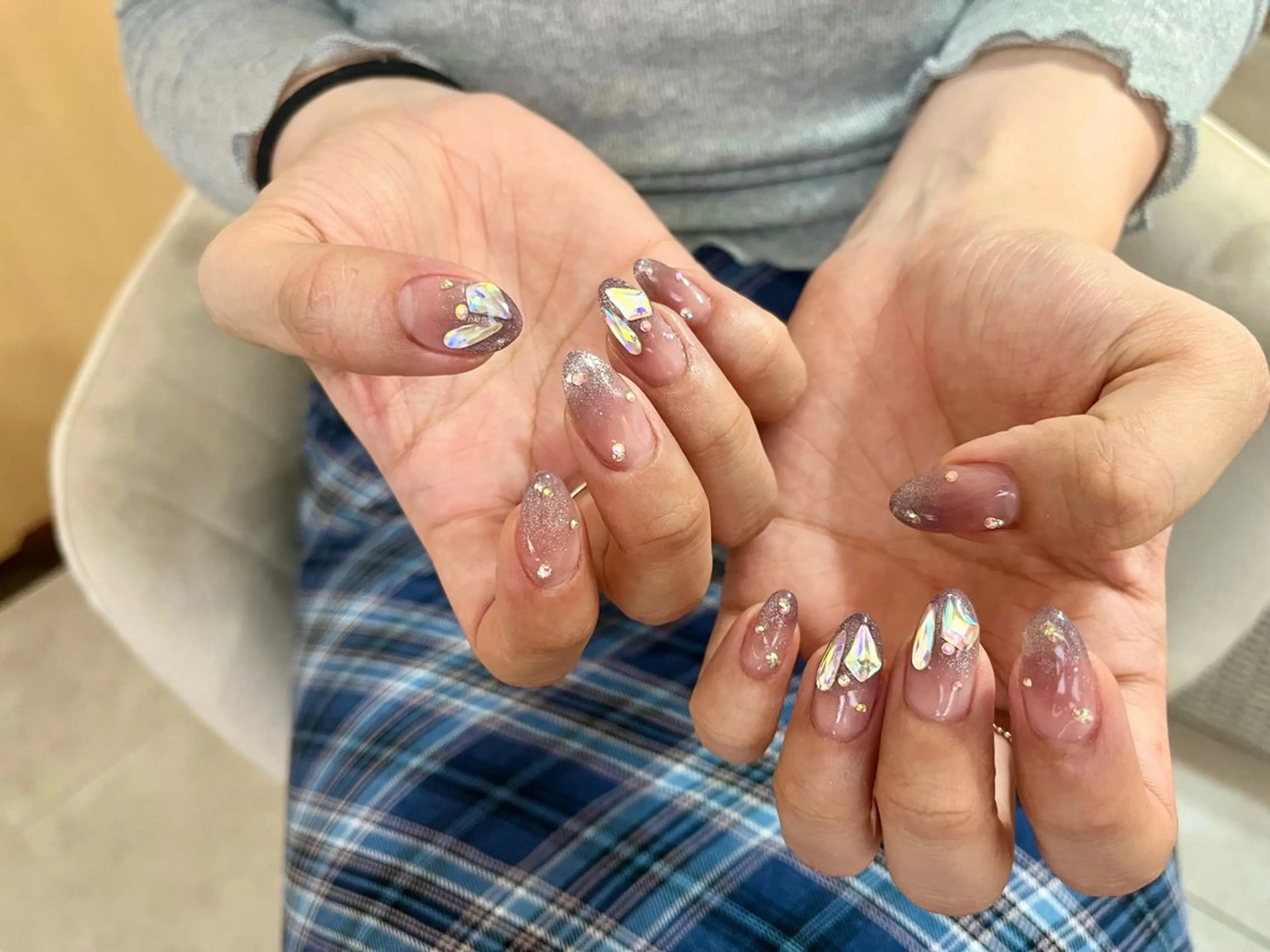 ネイル ジェルネイル キラキラネイル 韓国ネイル メンズネイル パラジェル kikinail 溝の口のネイルデザイン