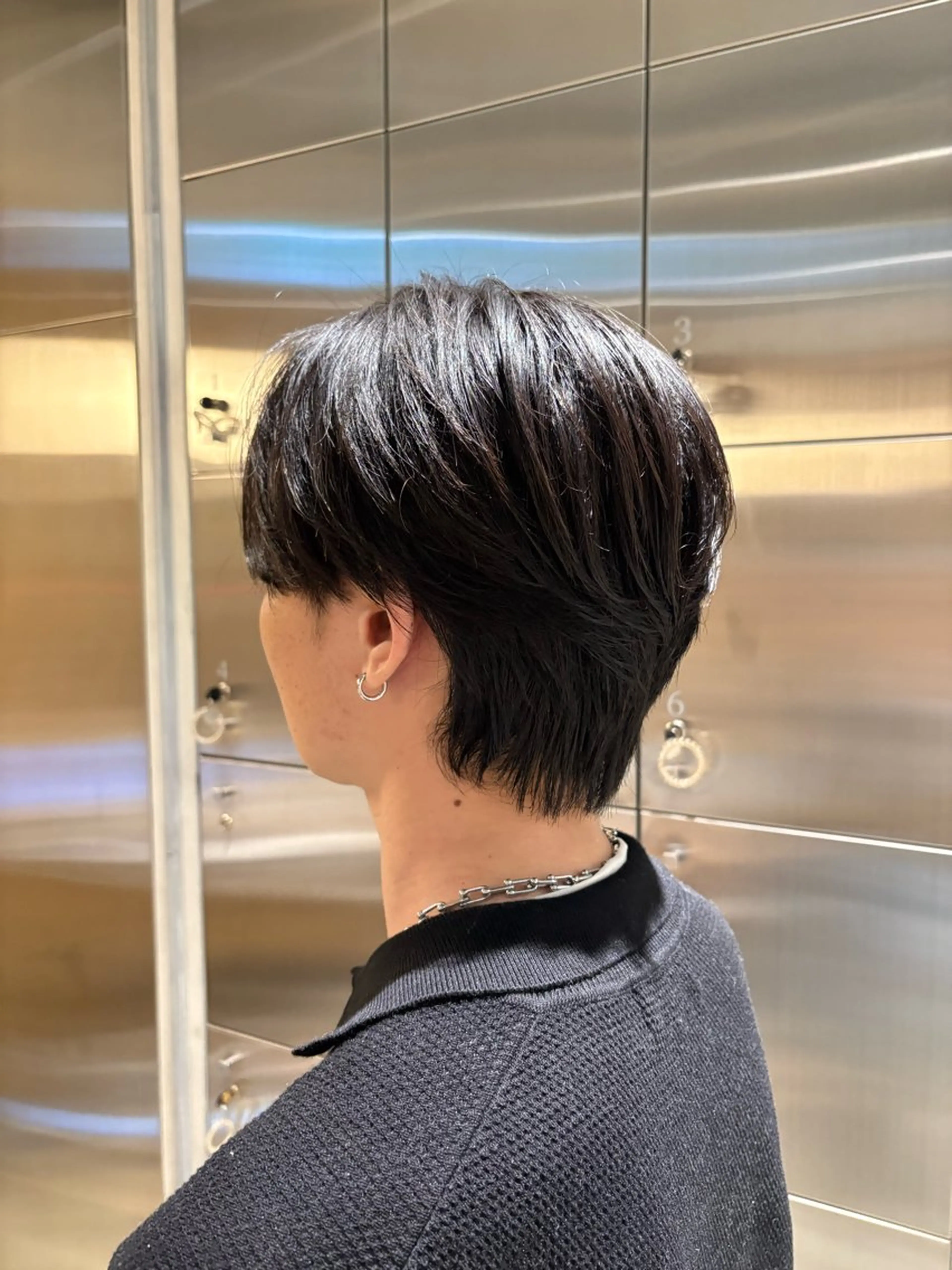 ショート パーマ メンズ センターパート メンズ韓国風 韓国風ヘア 樋口 花穂のヘアスタイル