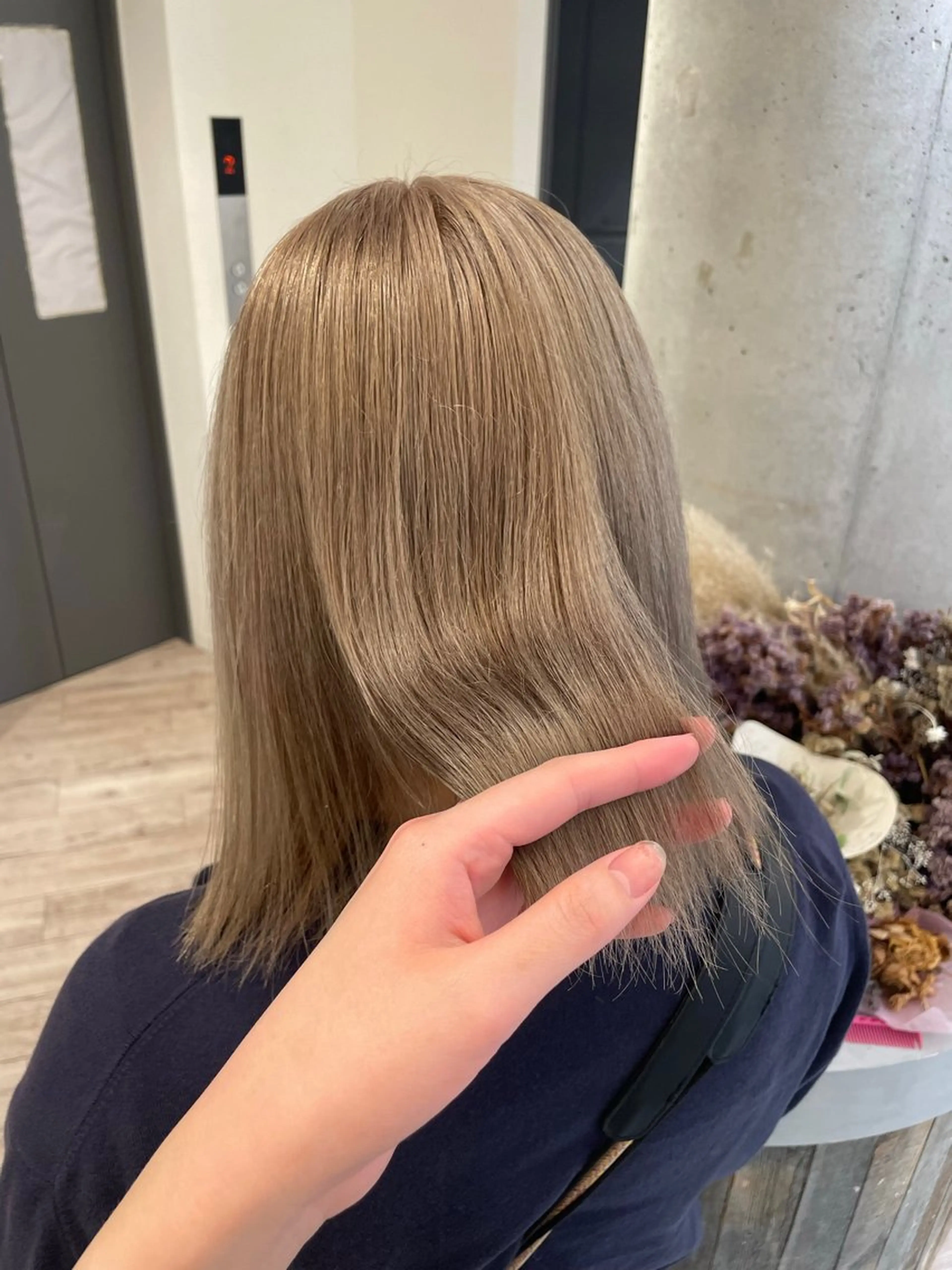 セミロング ヘアカラー トリートメント ♡似合わせハイトーン ♡maiのヘアスタイル