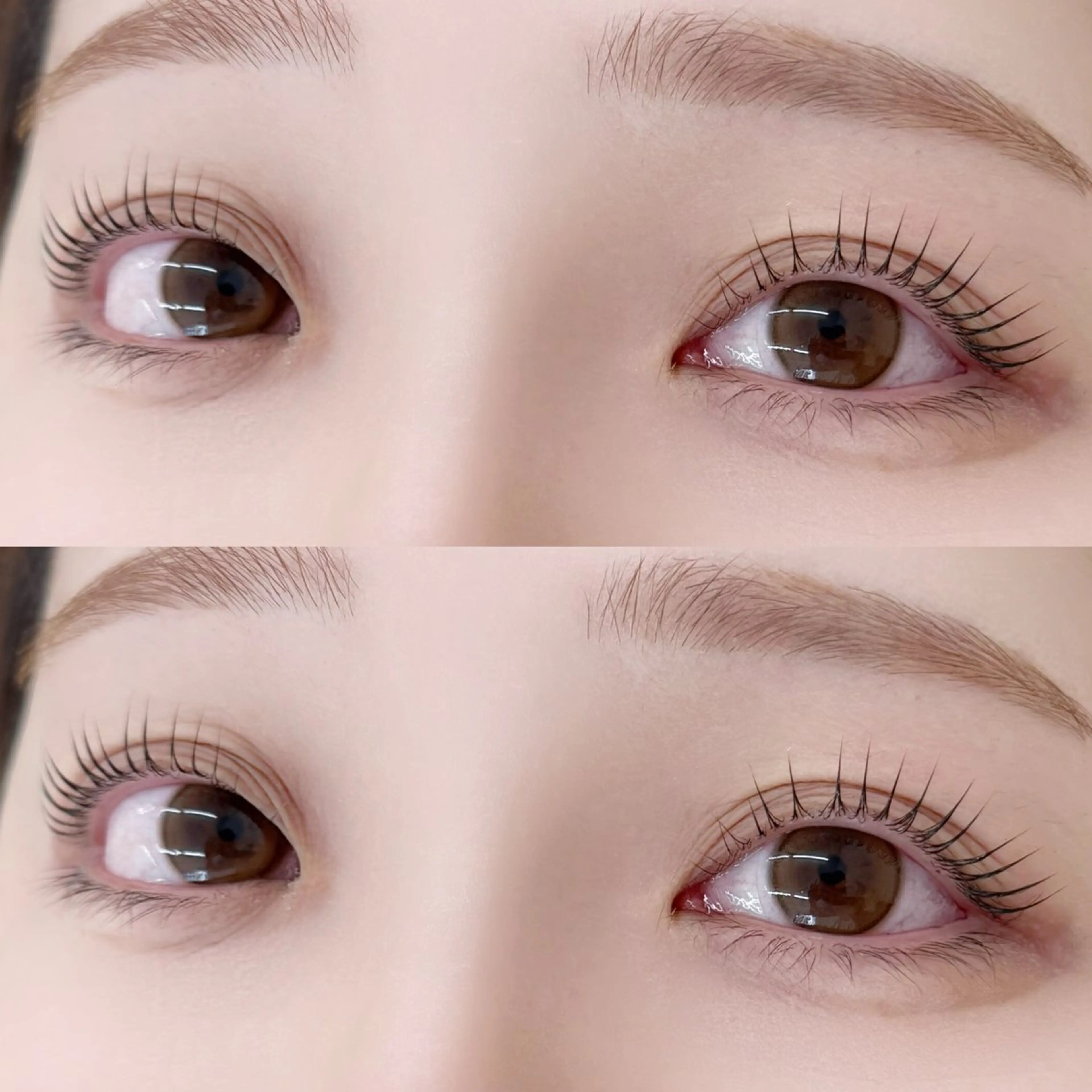 マツエク・マツパ 束感まつ毛 フラットラッシュ 韓国風マツエク ナチュラル パリジェンヌラッシュリフト マツパ CLUTCH江坂 こんどうのマツエク・マツパデザイン