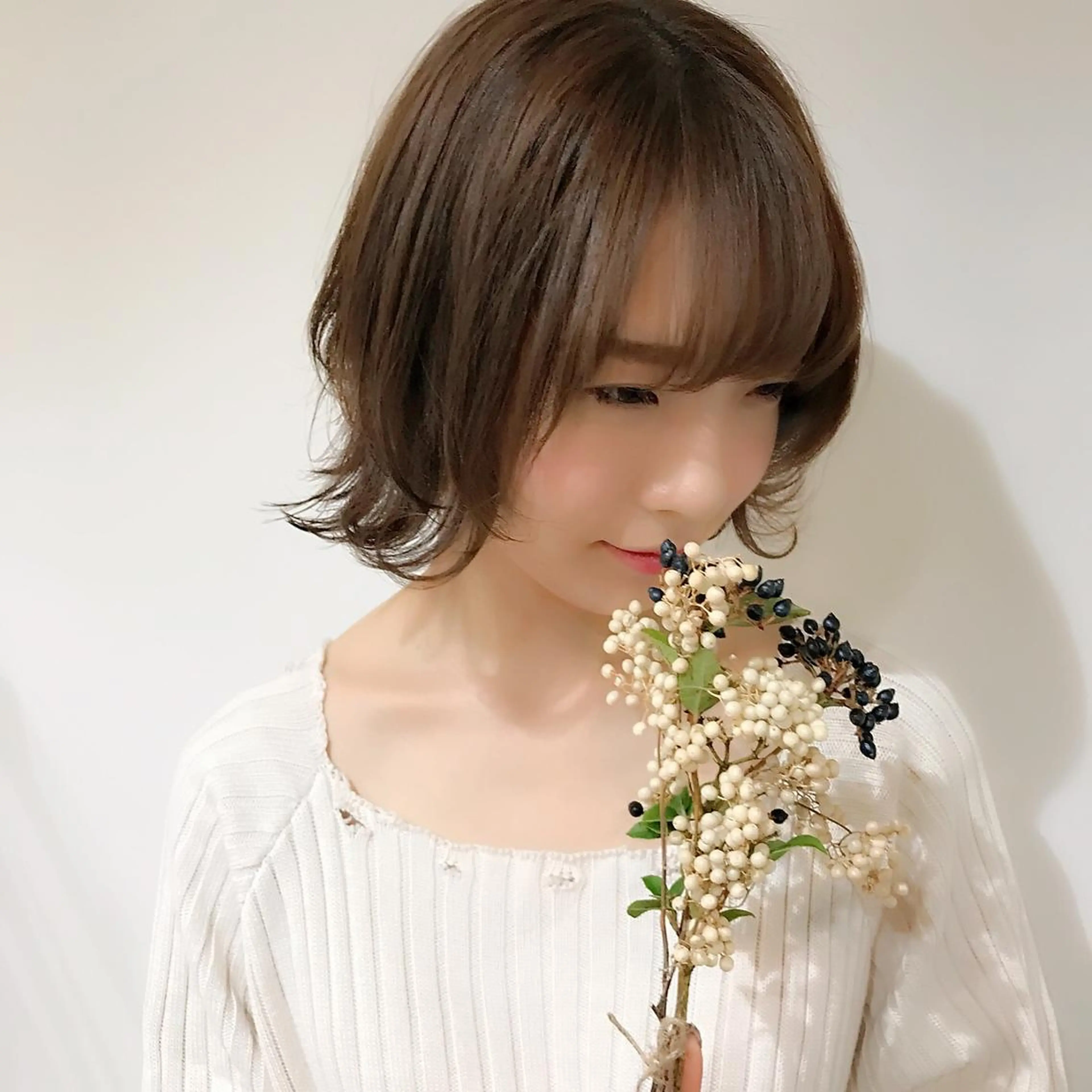 ミディアム カット ヘアカラー トリートメント Stellar 髪質改善ステラのヘアスタイル