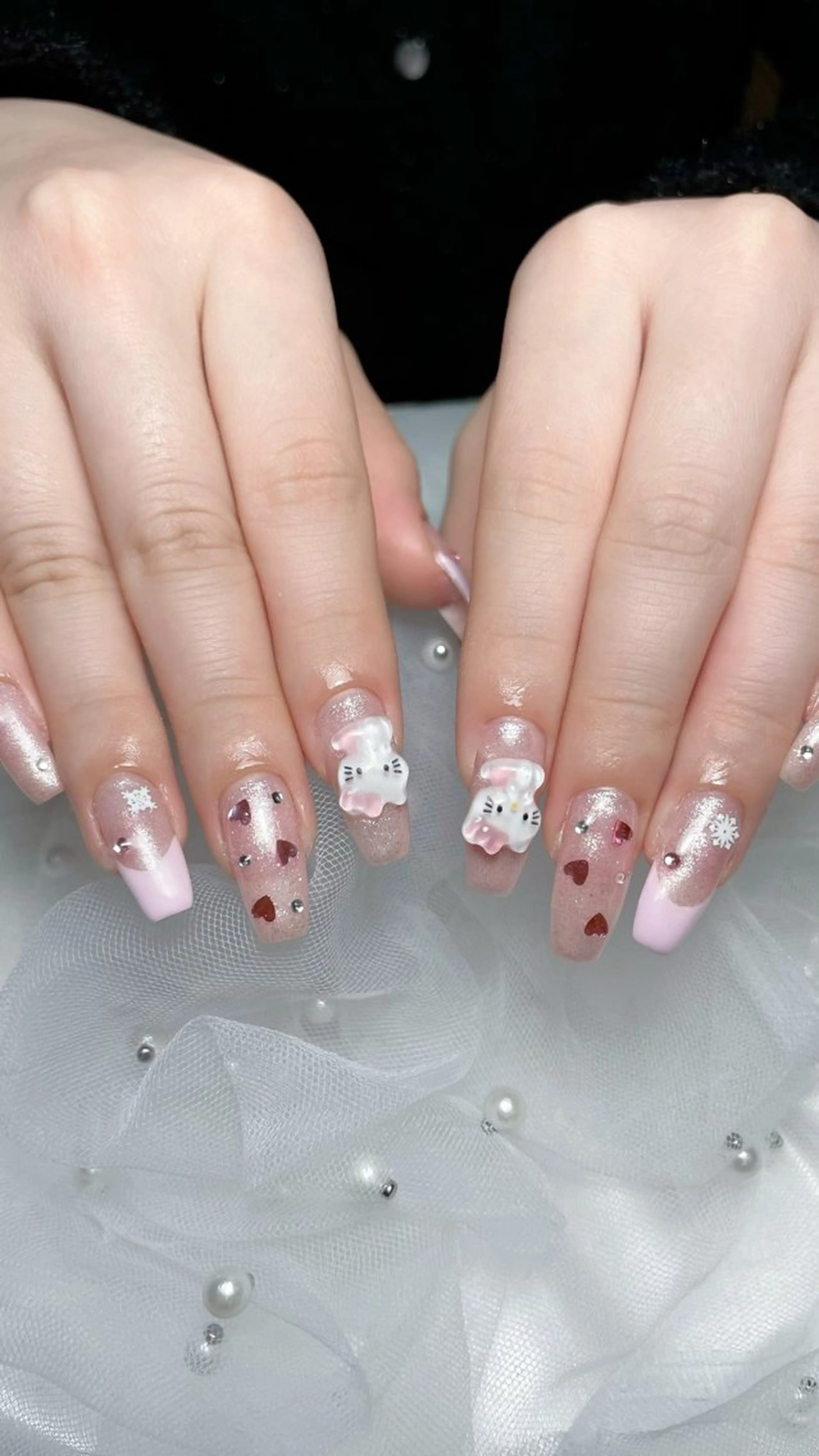 ネイル 🎀藤沢ガーリーネイ ル/長さ出し🎀のネイルデザイン