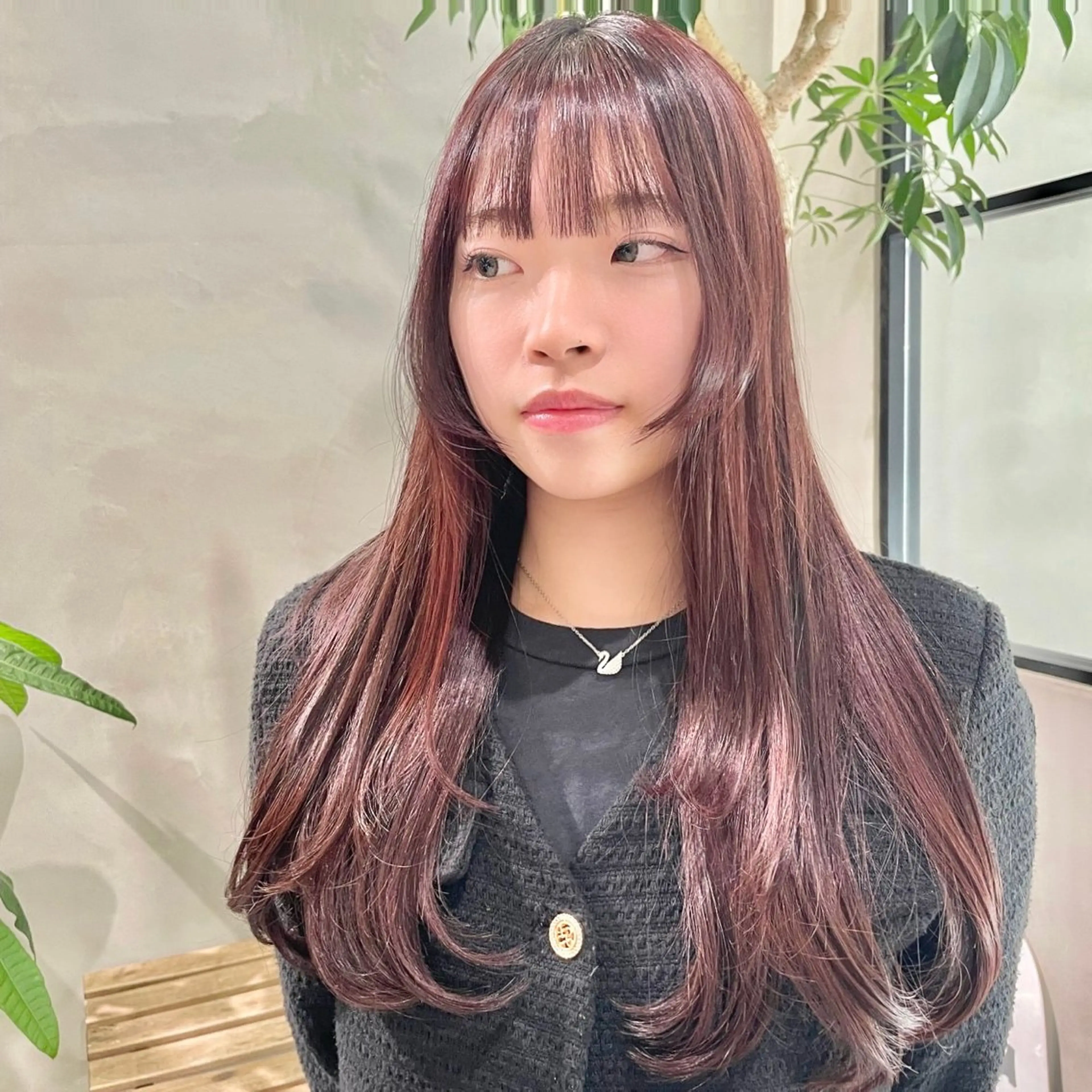 《色落ちまで可愛く》似合わせダブルカラー+補修トリートメントの写真