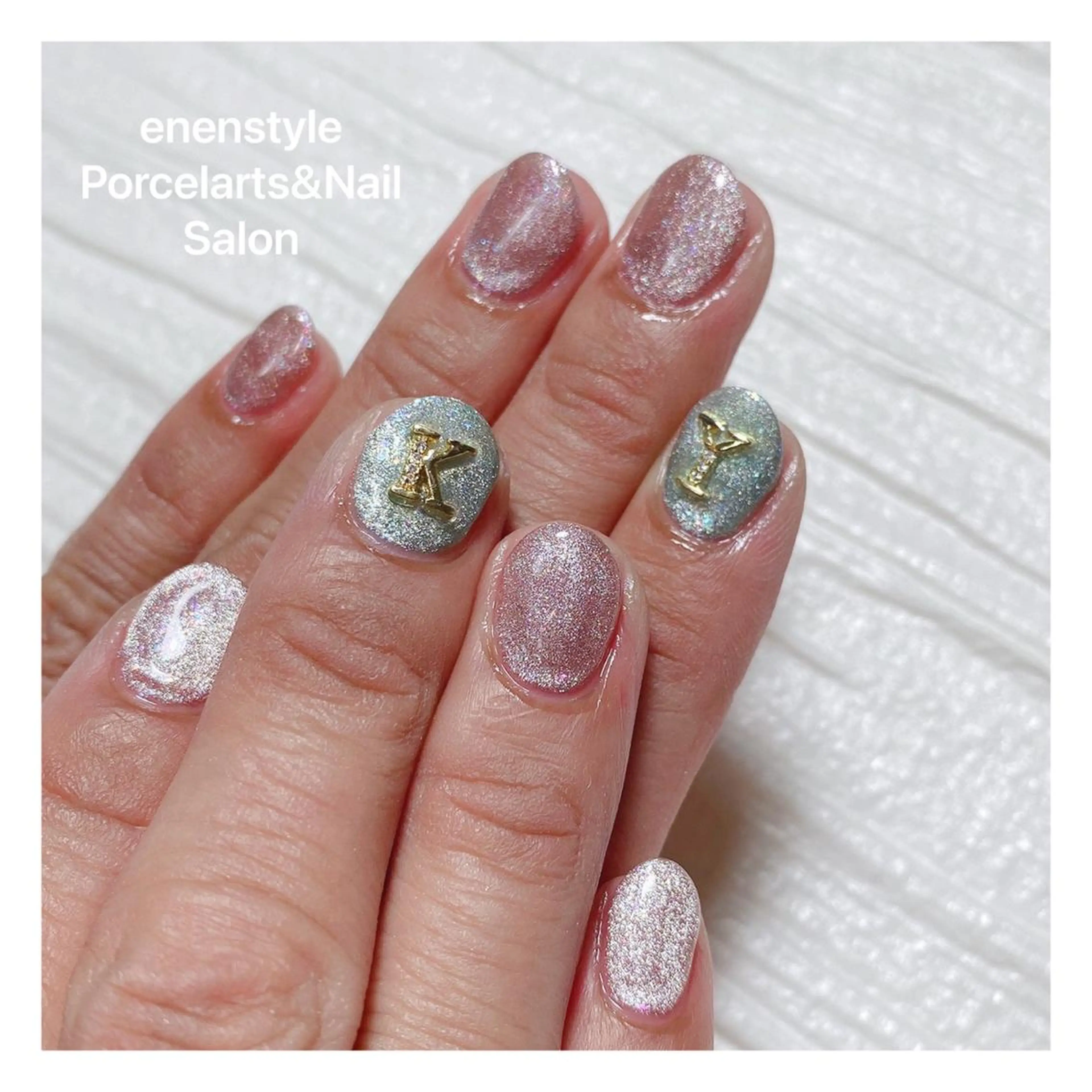 ミディアム ネイル ハンドネイル 👑enen style👑のネイルデザイン