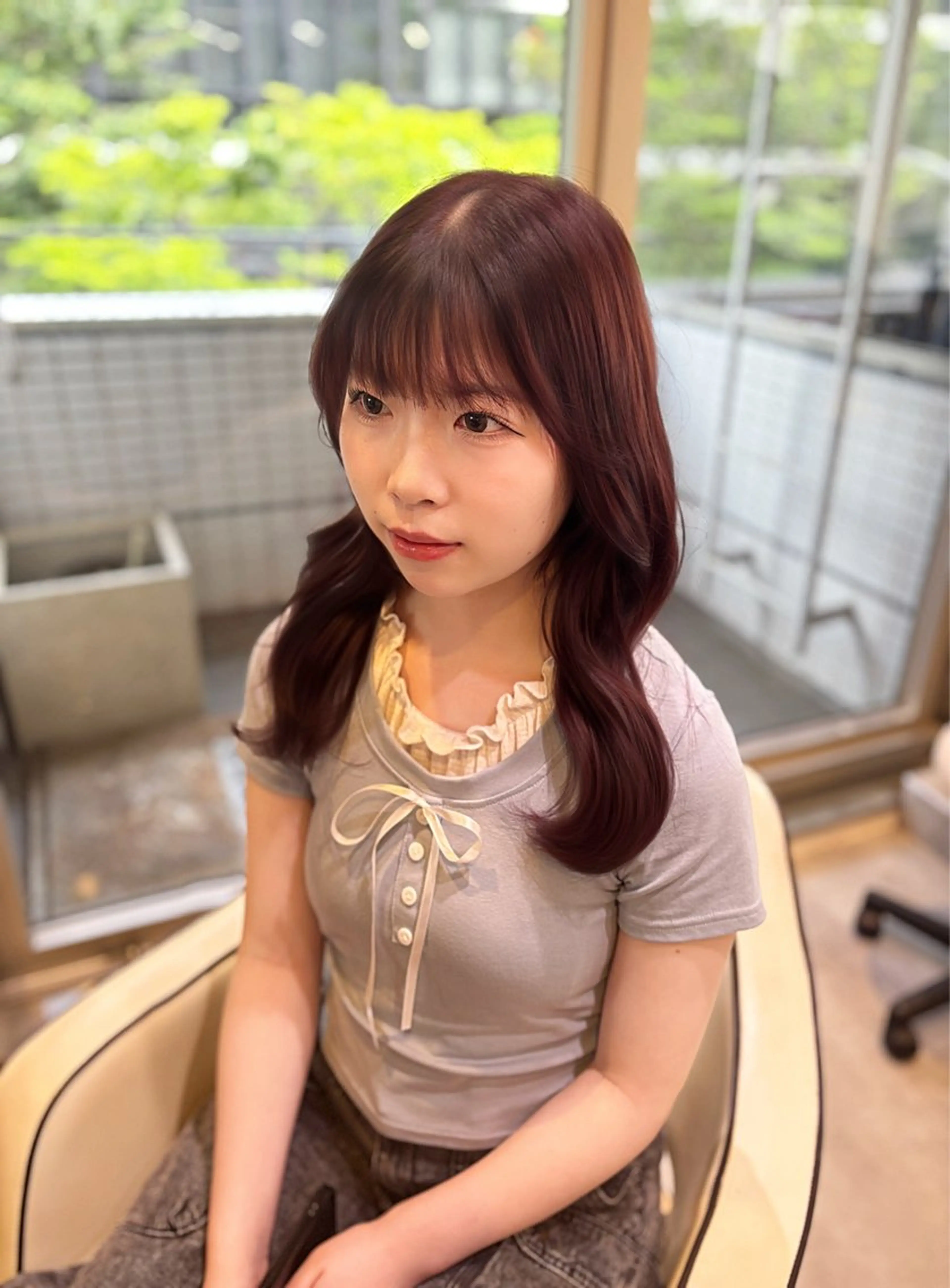 セミロング ヘアカラー トリートメント 女性専用サロン iiro所属・【レイヤー/似合わせ 】Hina🎀のヘアスタイル