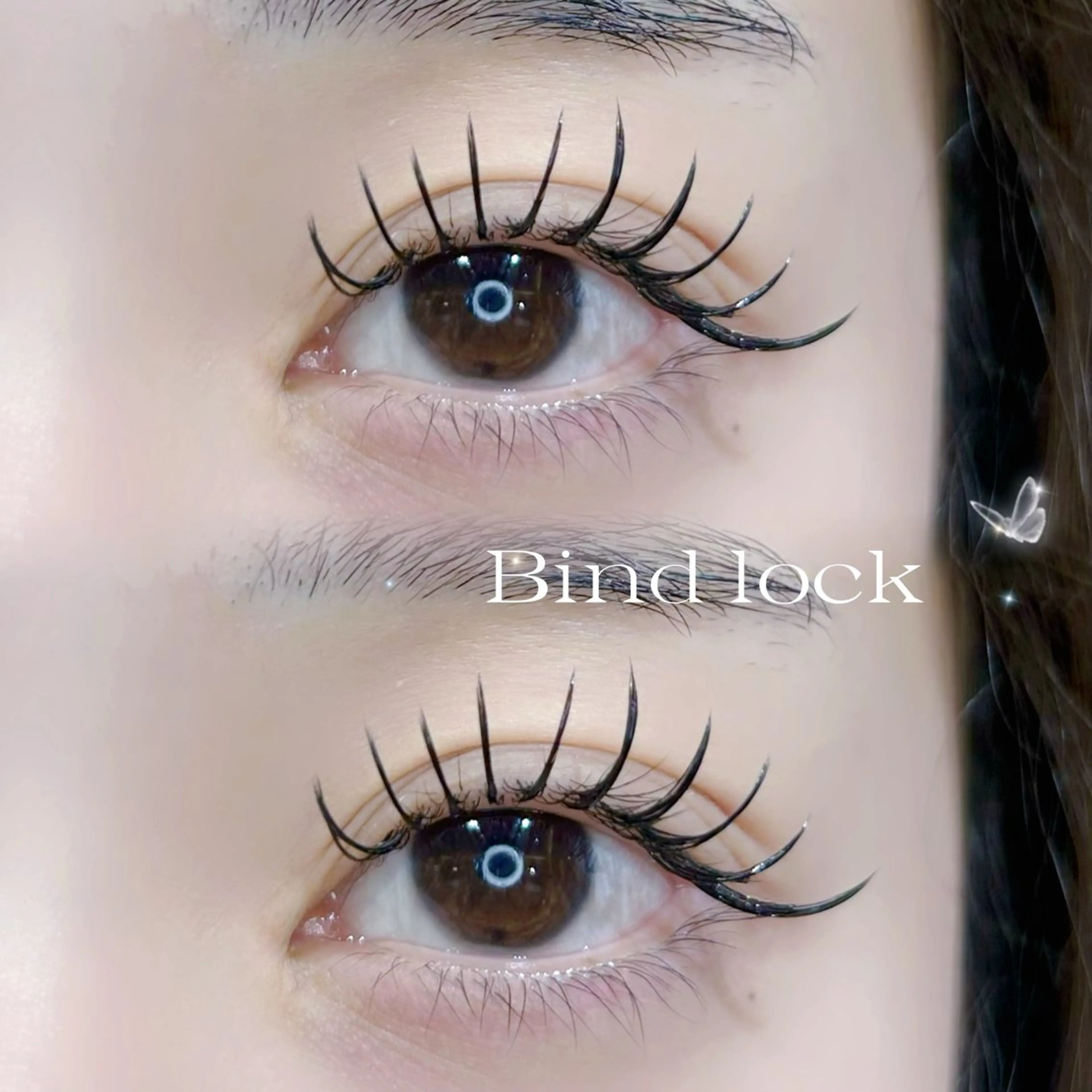 マツエク・マツパ バインドロック 束感まつ毛 韓国風マツエク パリジェンヌラッシュリフト 一重×まつ毛パーマ マツエク 🎀misaki 🎀のマツエク・マツパデザイン