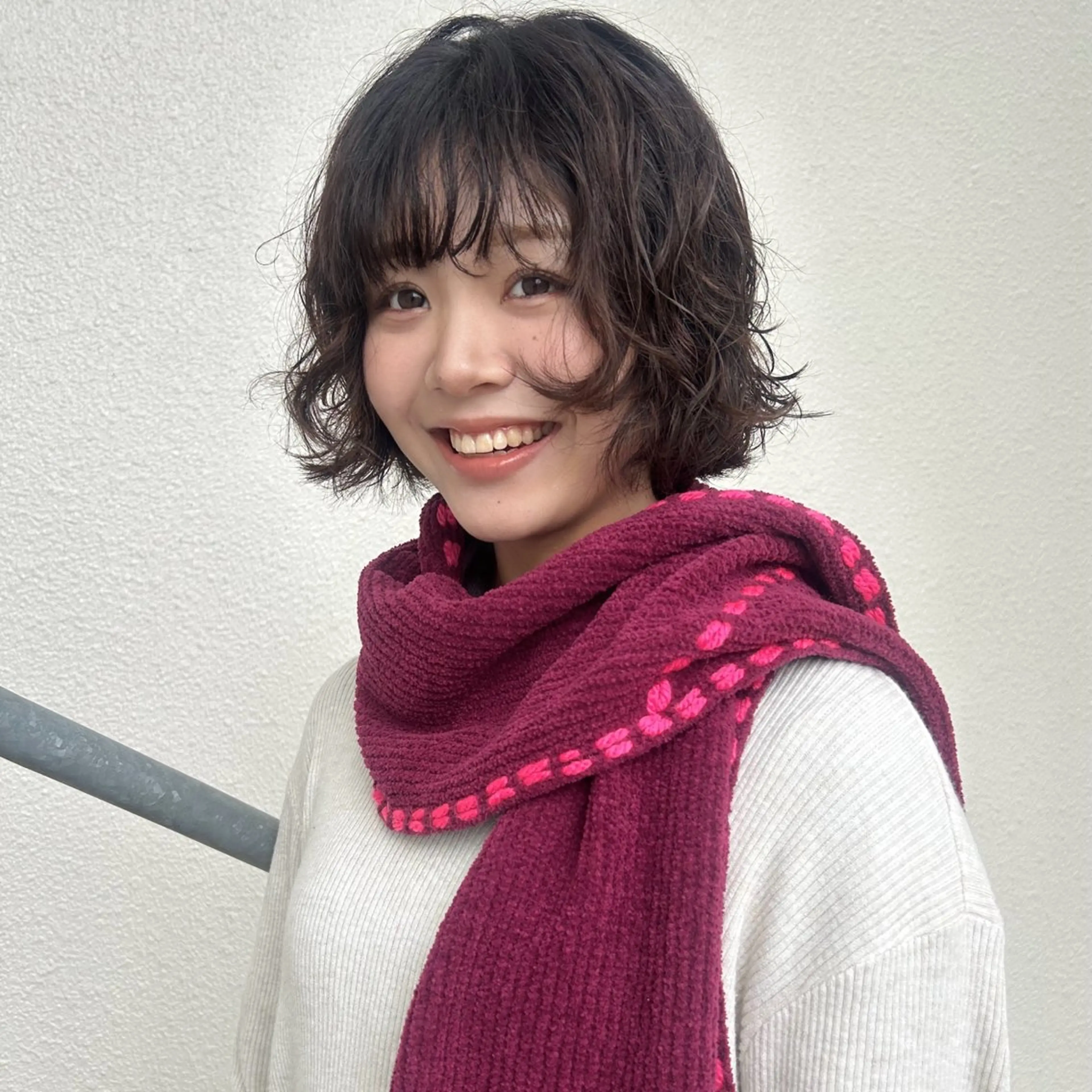 ミディアム カラー パーマ ミディアムパーマ カット ヘアカラー パーマ 伊藤ほのか /パーマ/ショートのヘアスタイル