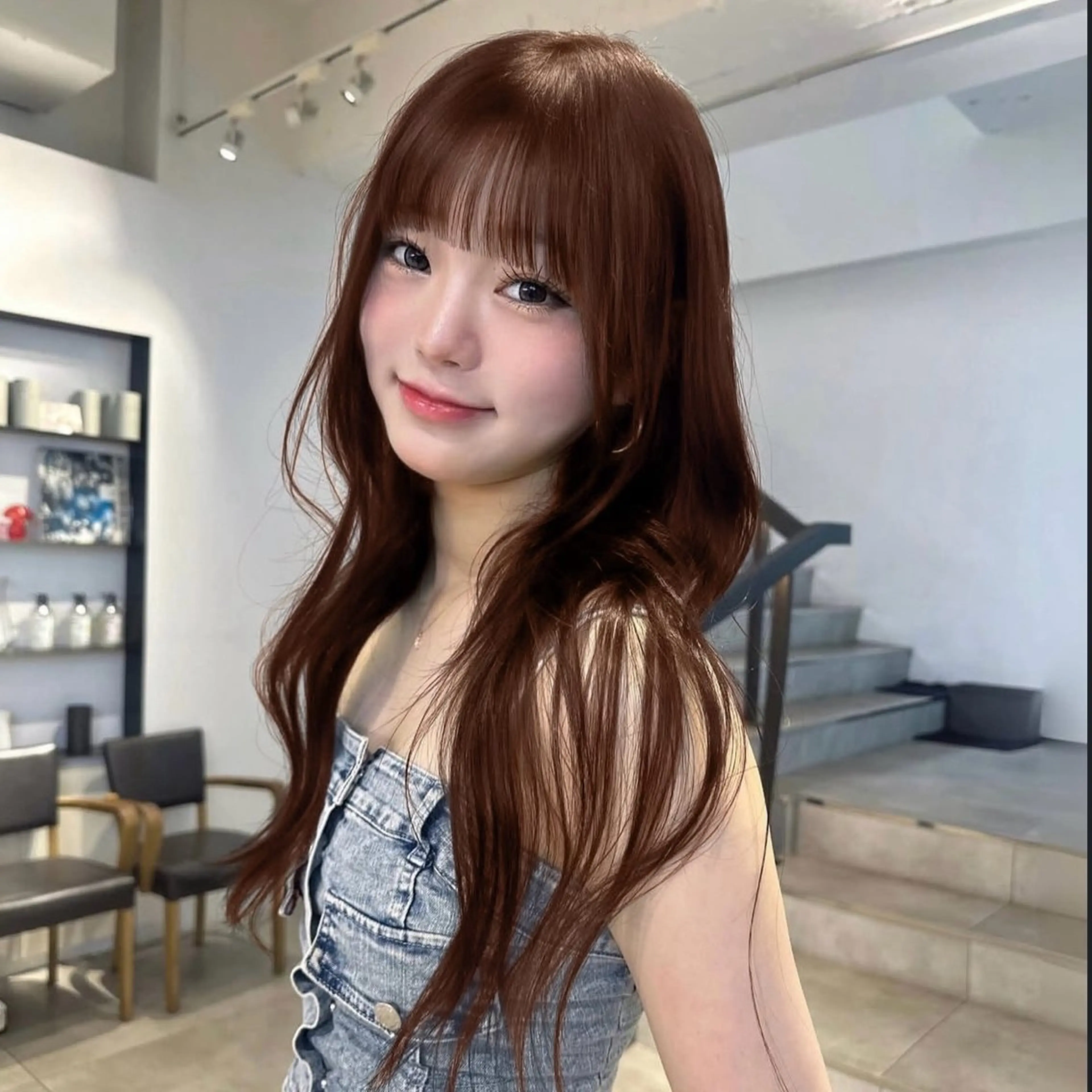 セミロング カラー ヘアカラー ブラウン/暖色/レイ ヤー/ココトキ🌺のヘアスタイル