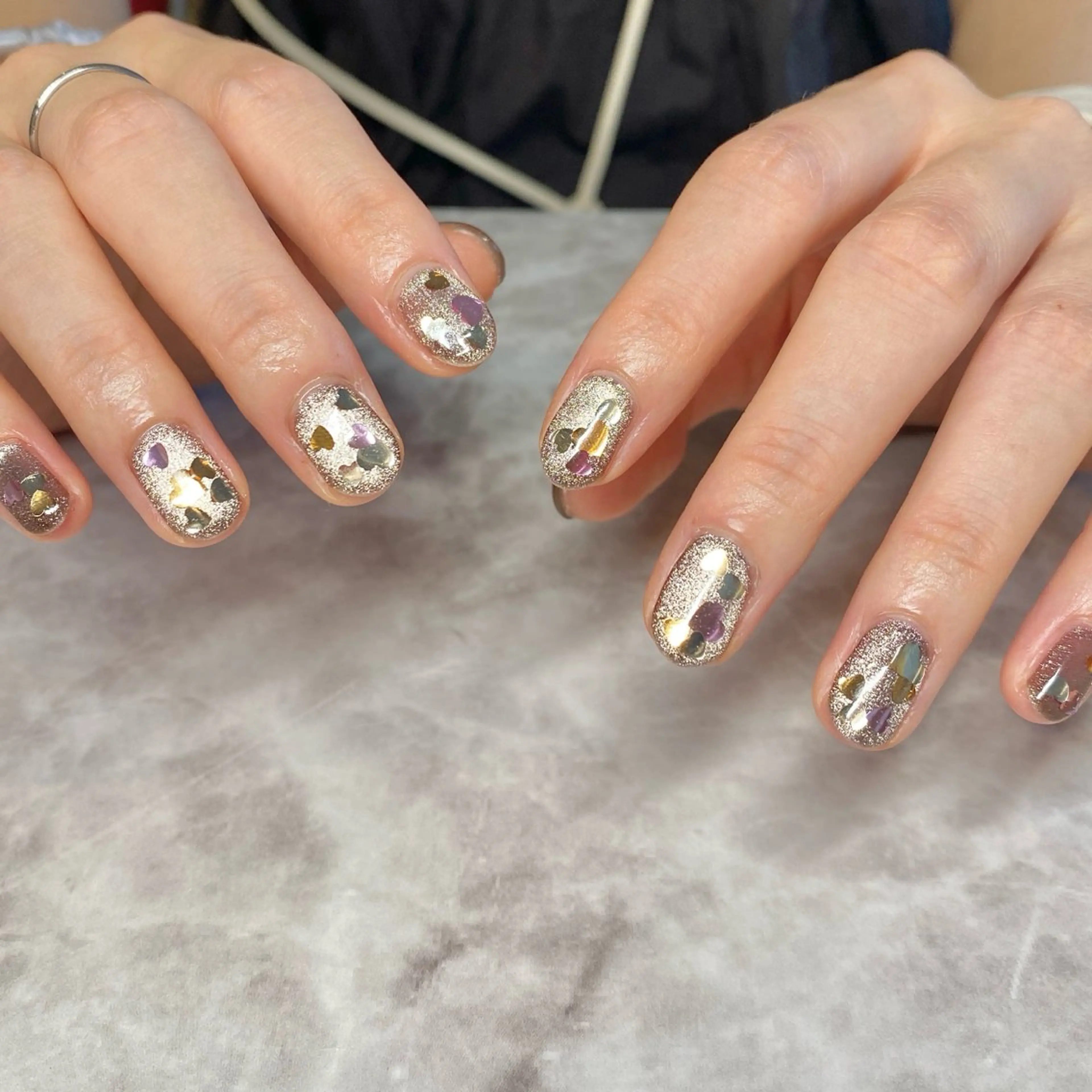 ネイル ハート マグネットネイル Loca所属・Loca.nails Kasumiのネイルデザイン