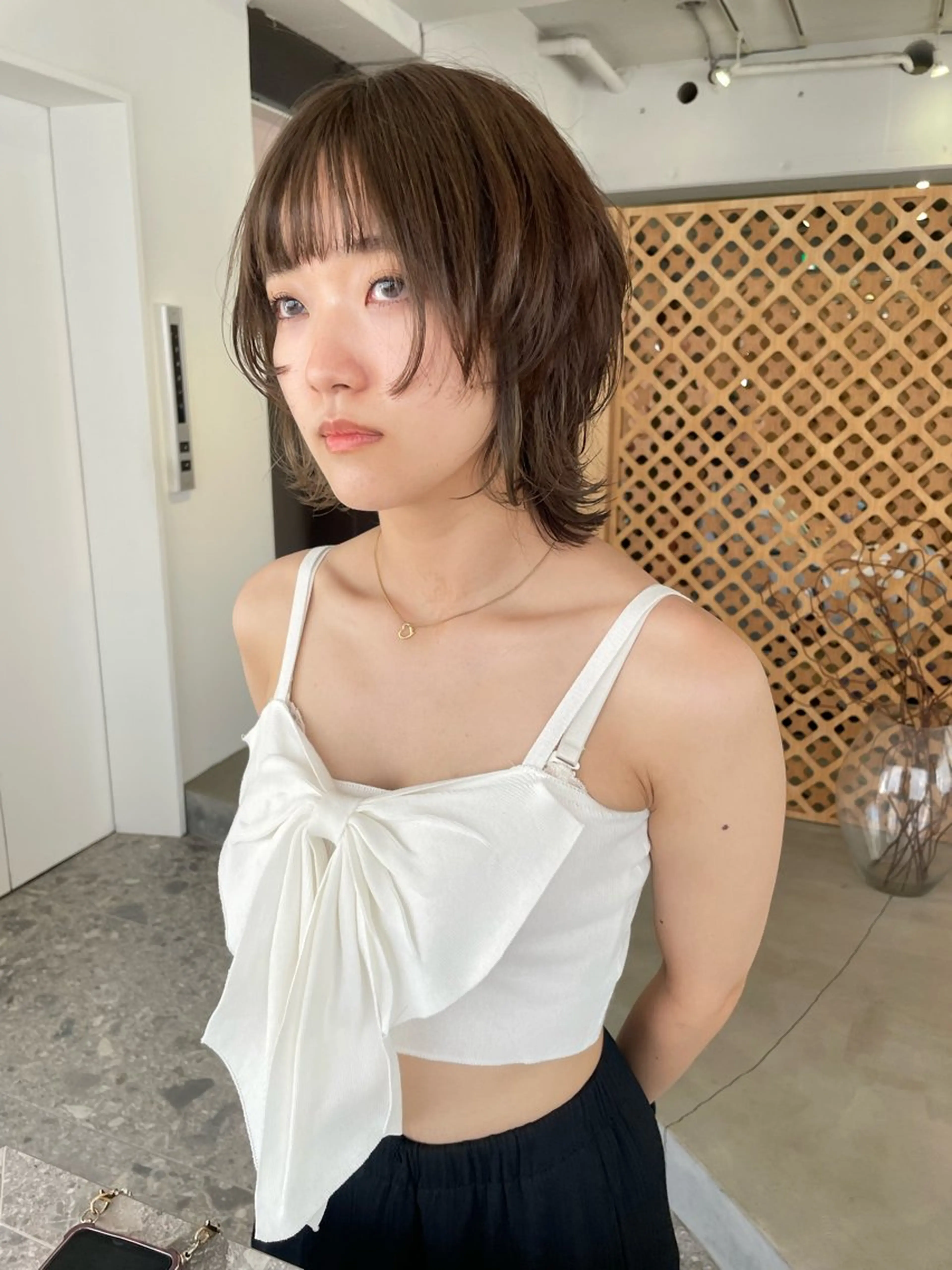 ミディアム nuu所属・💜ショート💜 ウルフ、ボブ二色亜美のヘアスタイル