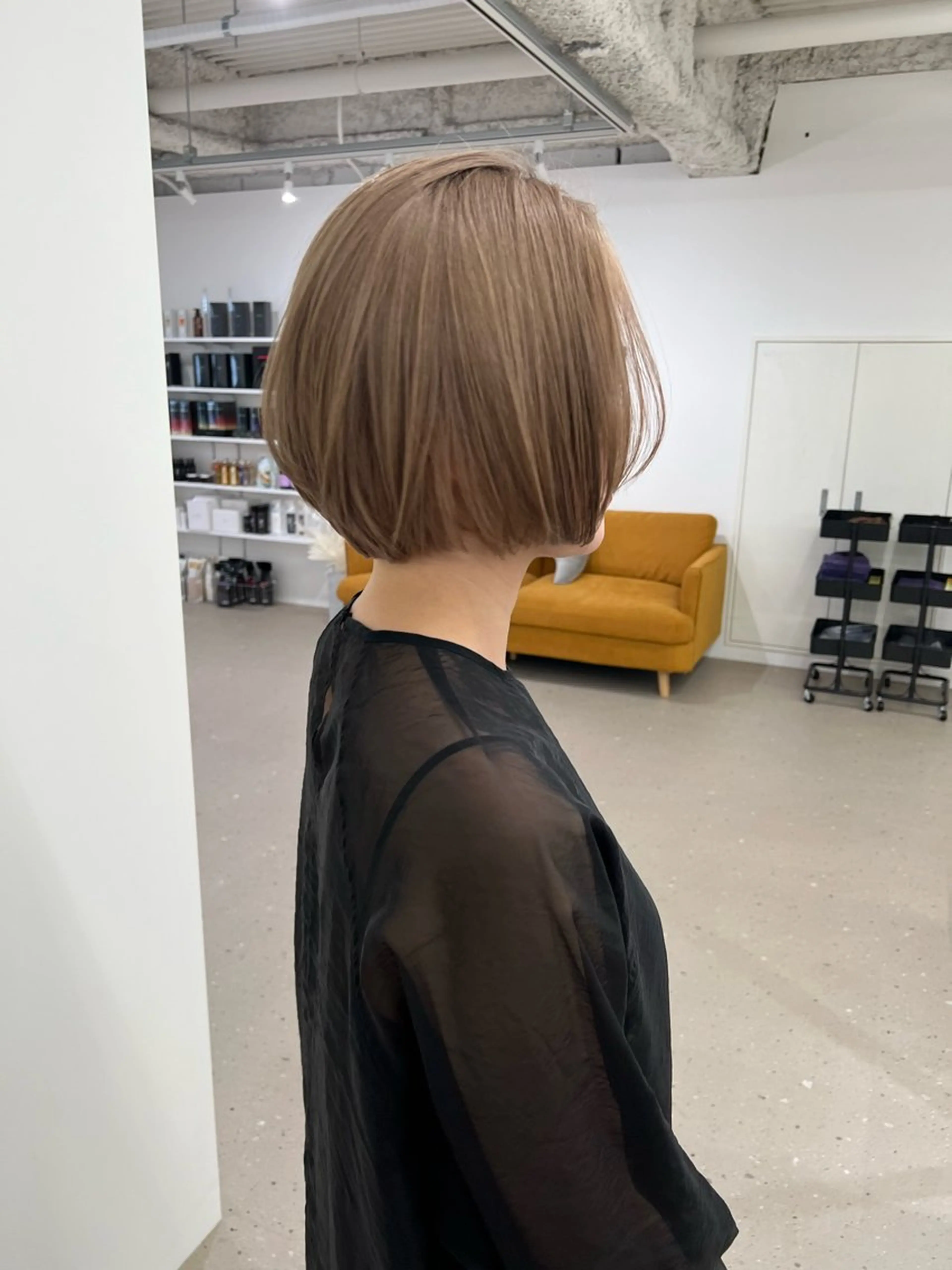 ショート カラー ショートボブ ベージュカラー ボブ ショートヘア カット パーマ ✨メンズ/パーマ/ 三宅 昌太✨のヘアスタイル