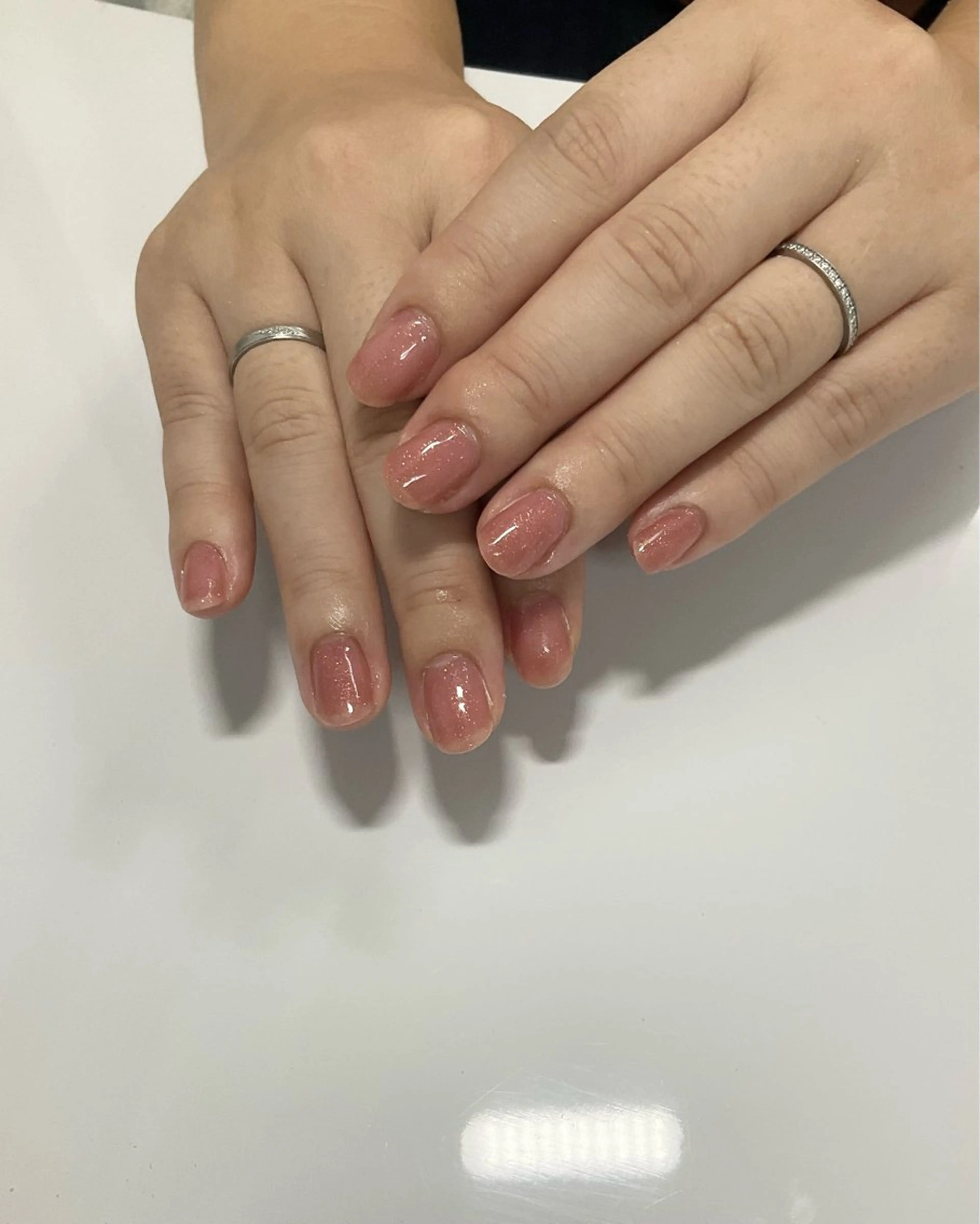 ネイル ブラウン ジェルネイル ラメ(グリッター) オフィスネイル Nail&Care LUMET【ルメ】のネイルデザイン