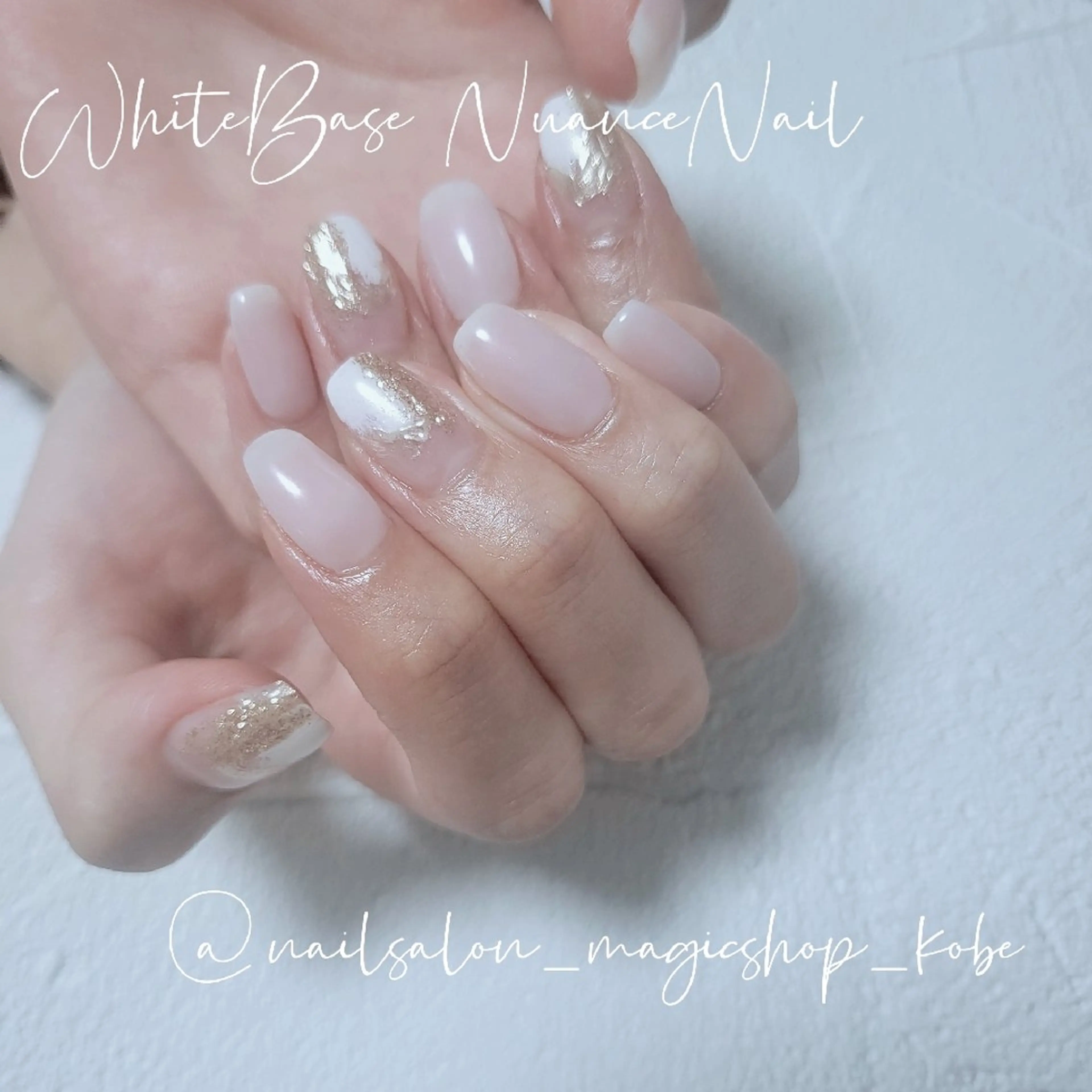 ネイル クリアネイル ジェルネイル ゴールド ミラーネイル ニュアンスネイル ハンドネイル Nailsalon MagicShopのネイルデザイン