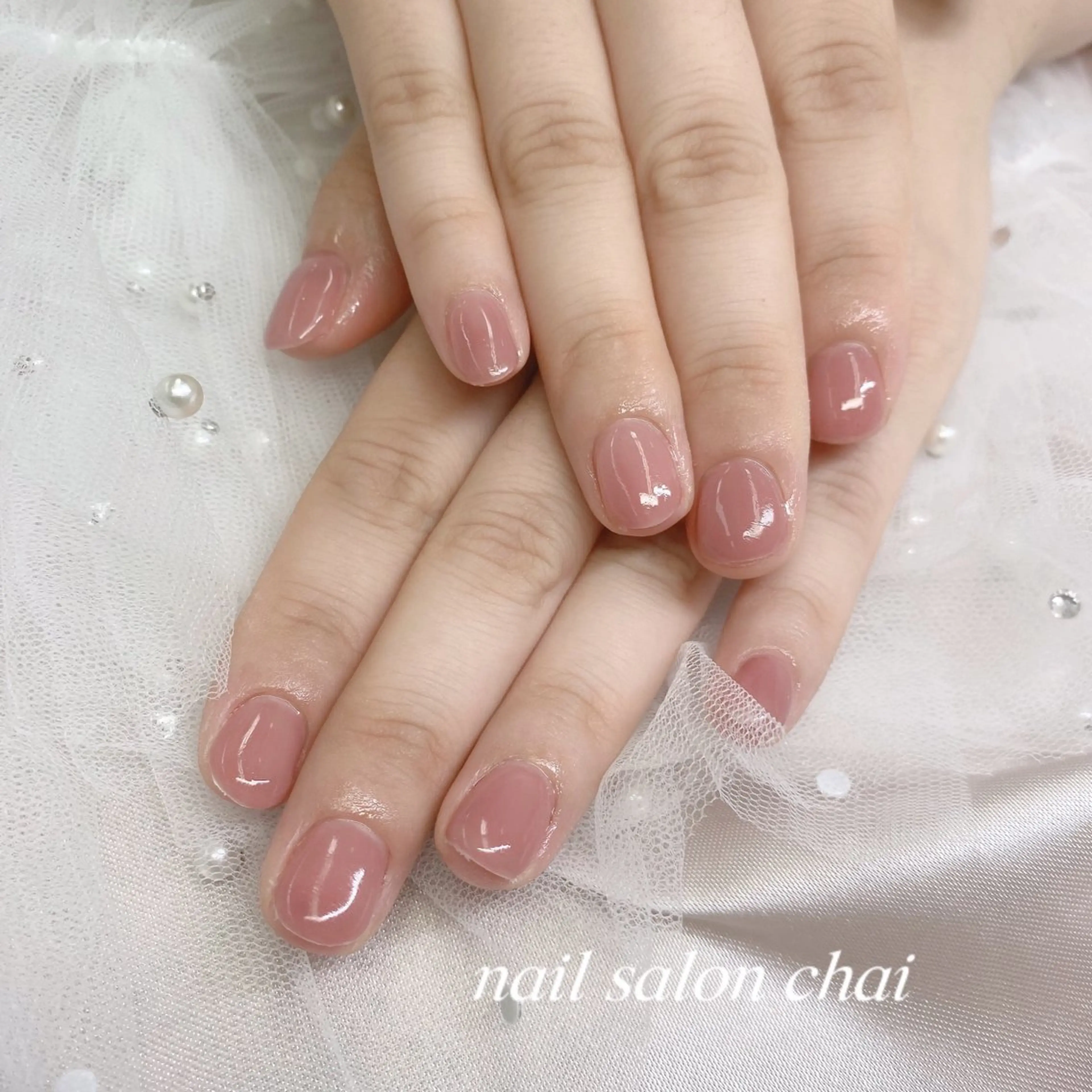 ネイル オフィスネイル ピンク nail salon chai 上本町のネイルデザイン