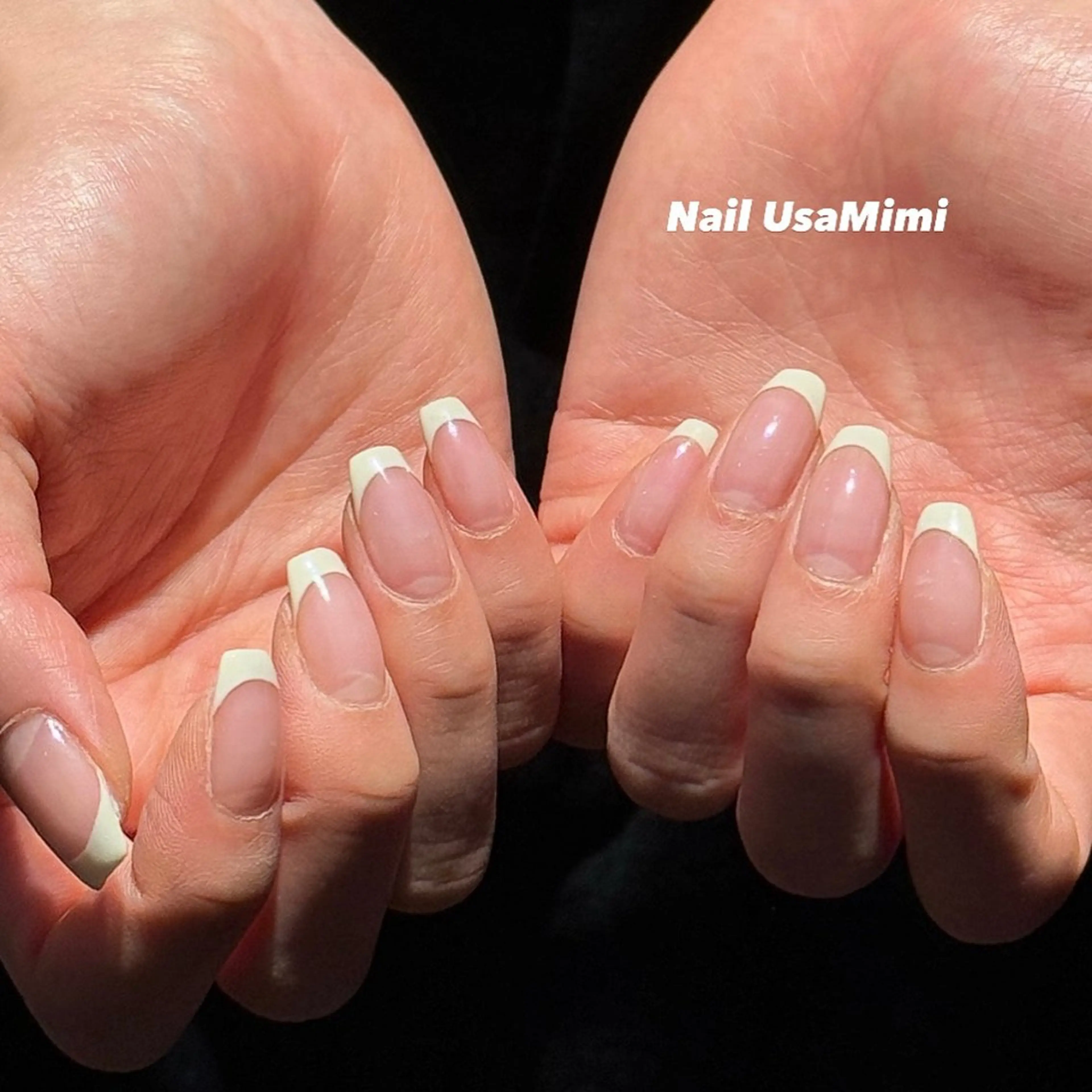 ネイル フレンチネイル 本町ネイルNail UsaMimiのネイルデザイン