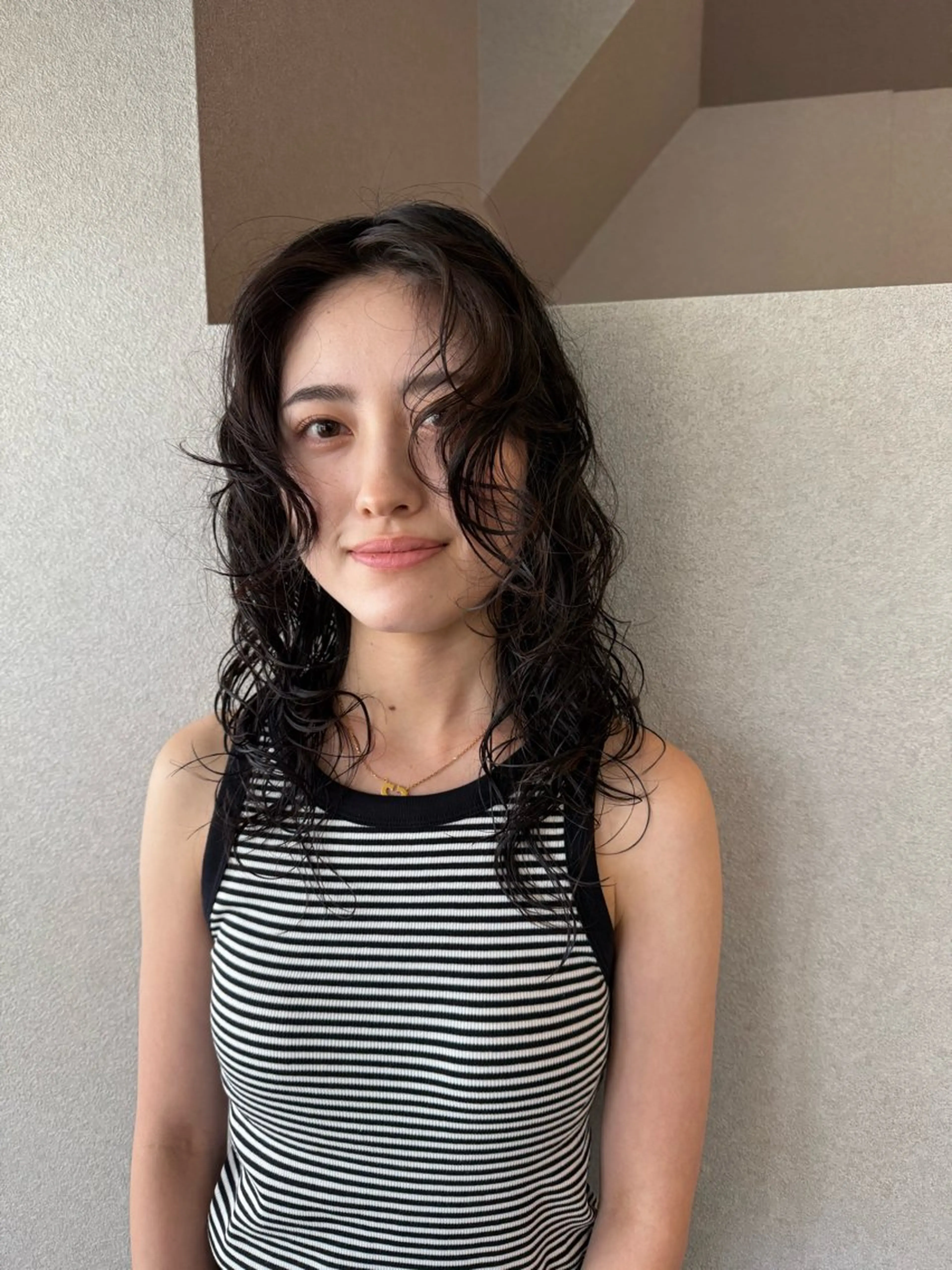 セミロング パーマ セミロングパーマ カット パーマ トリートメント mu-sen所属・Fujii Naoのヘアスタイル