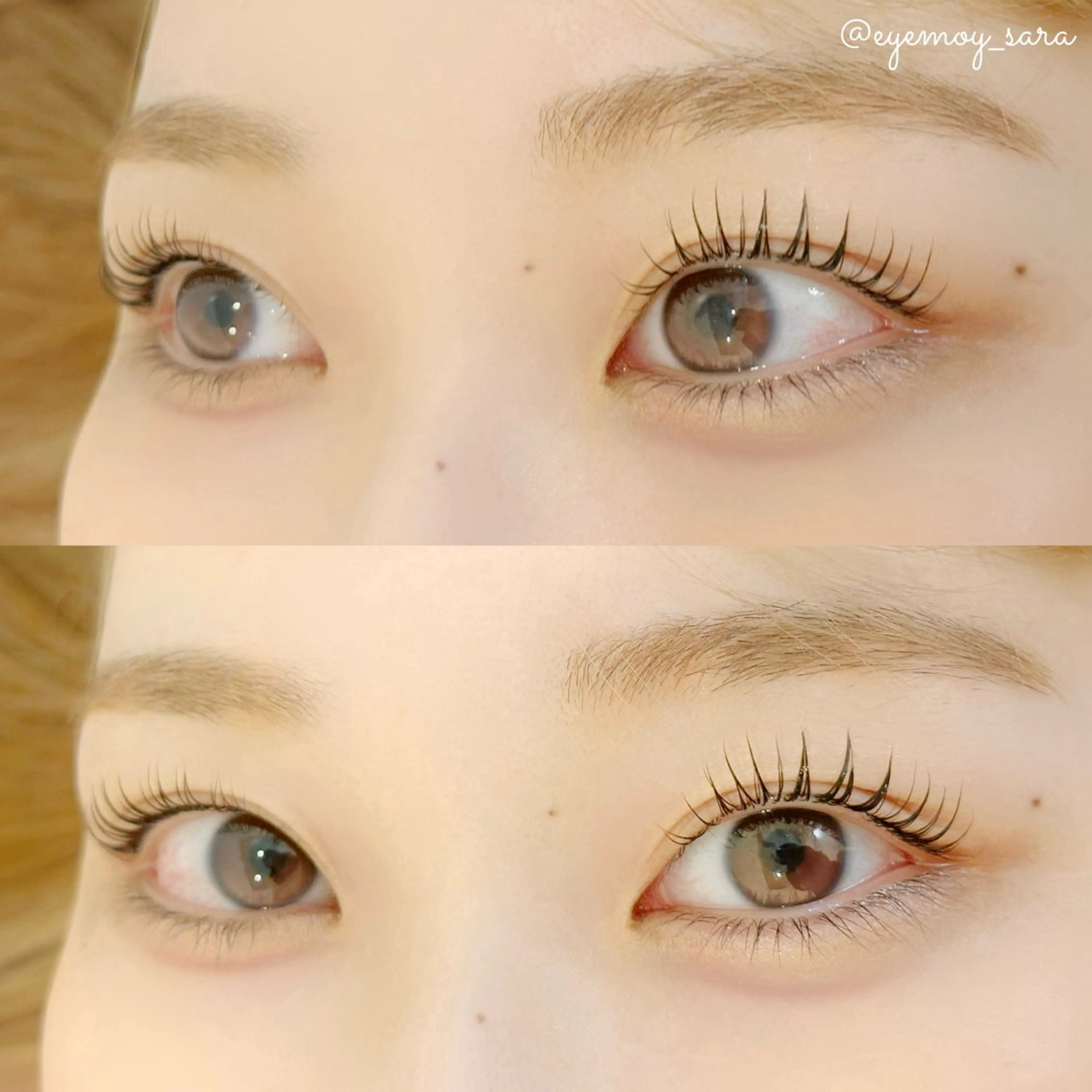 マツエク・マツパ ケラチンラッシュリフト 束感まつ毛 パリジェンヌラッシュリフト まつげパーマ 一重×まつ毛パーマ マツパ sara 🌙のマツエク・マツパデザイン