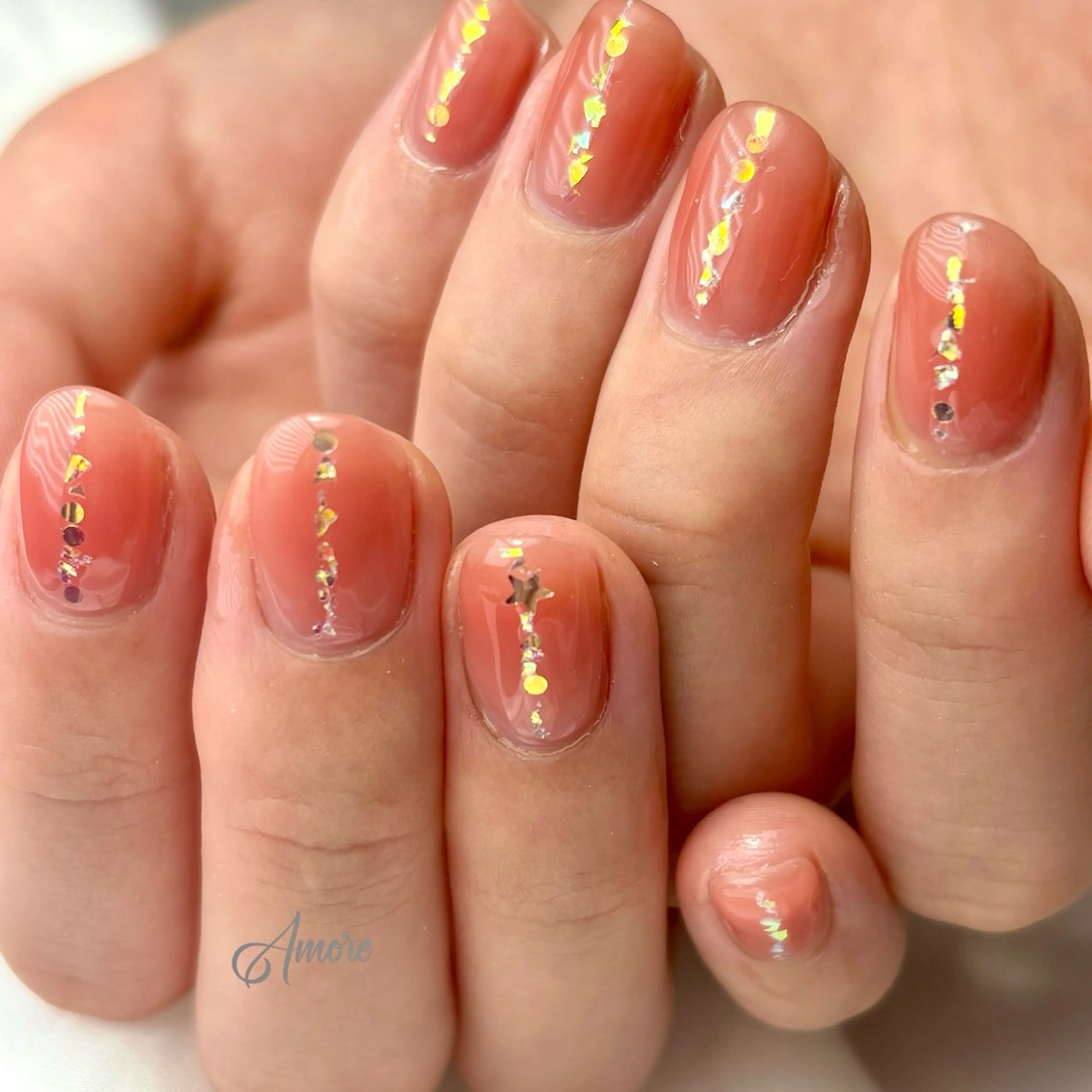 ネイル ジェルネイル キラキラネイル 韓国ネイル マグネットネイル パラジェル You kyehwaのネイルデザイン