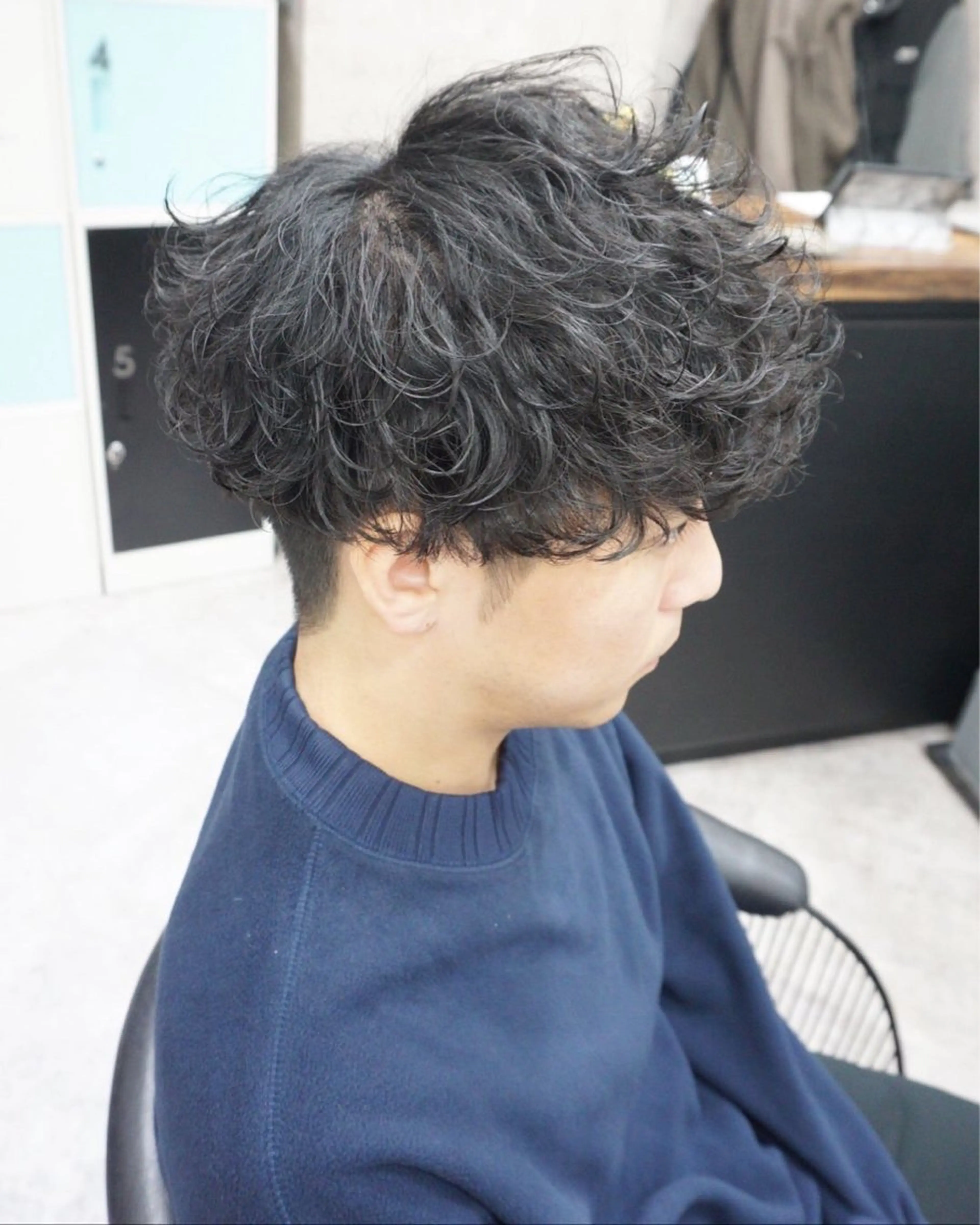 メンズ メンズパーマ 波巻きパーマ hair teria ryu 大塚のヘアスタイル