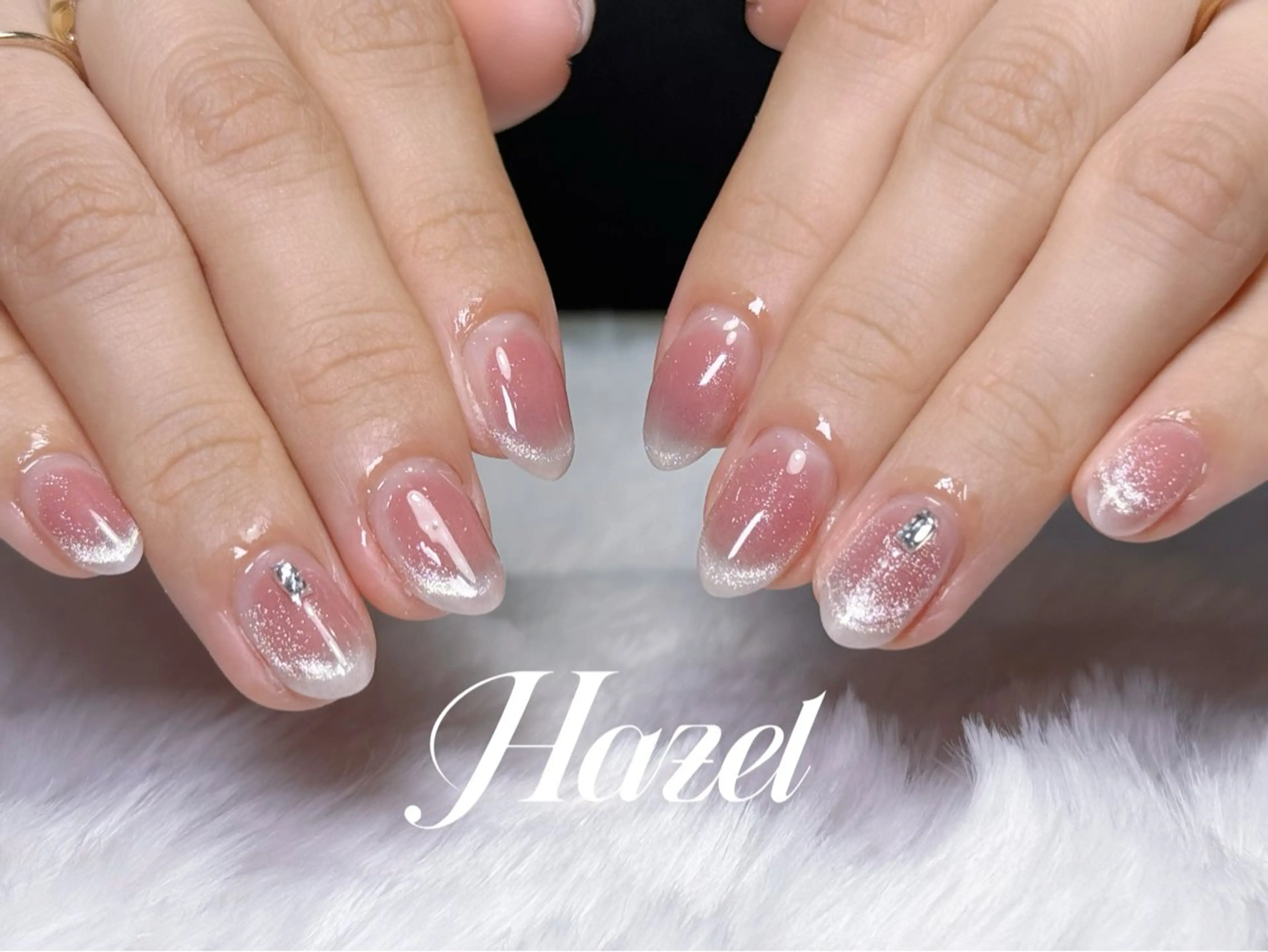 ネイル チークネイル ワンホンネイル 🤍Hazel 吉祥寺🤎のネイルデザイン