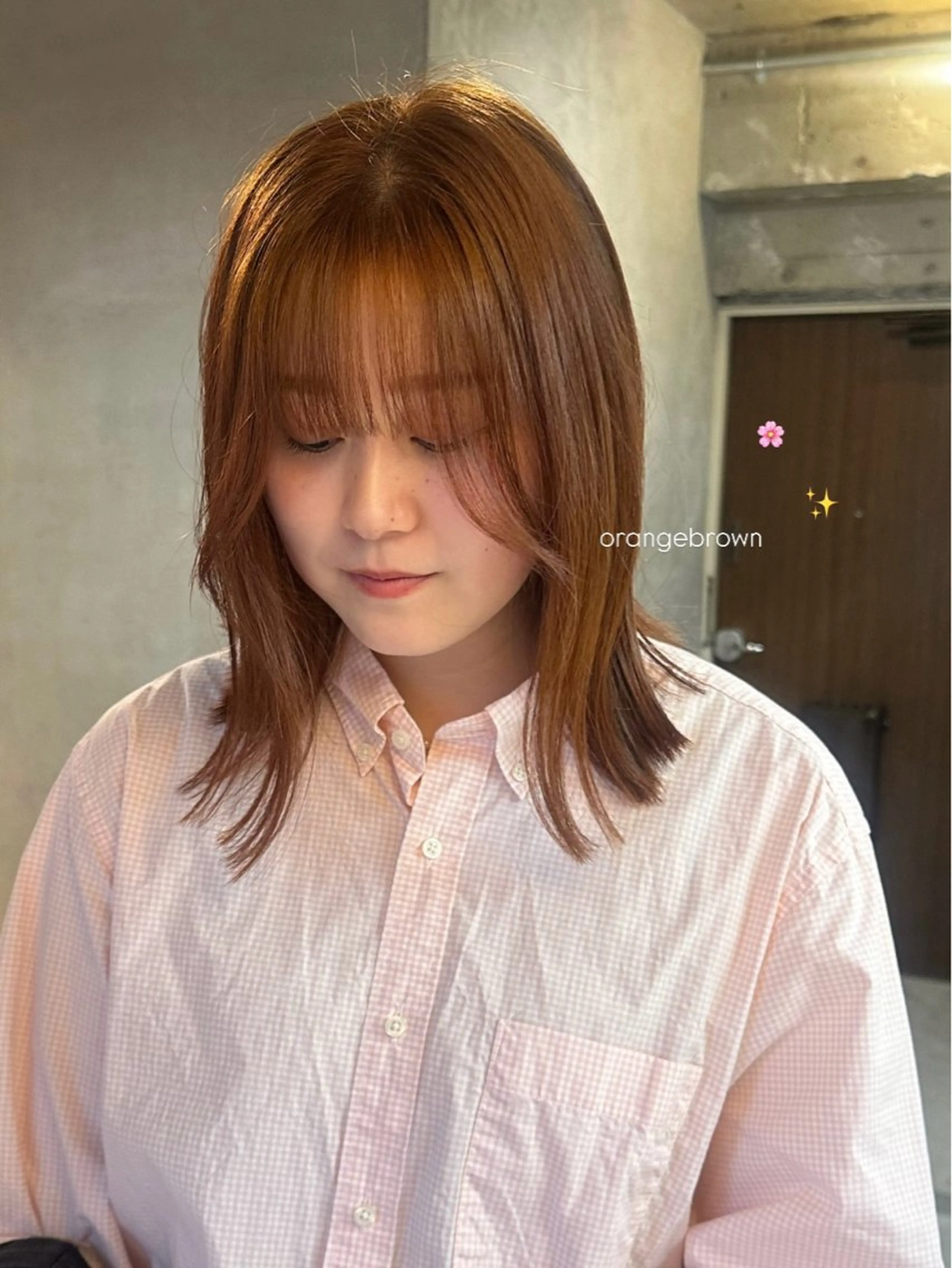 ミディアム カラー カット ヘアカラー トリートメント 暖色カラー/レイヤー 🌙 オノユリカのヘアスタイル